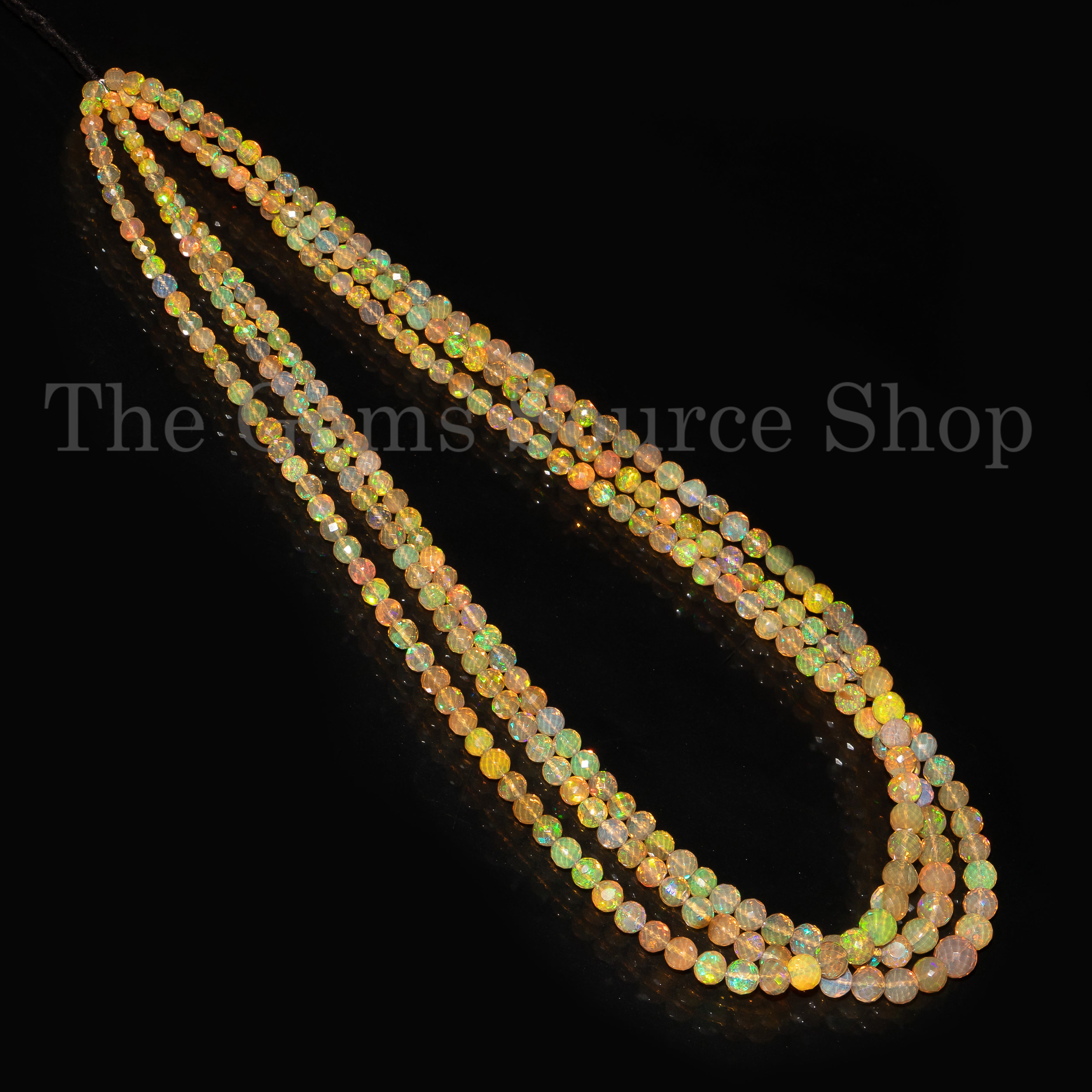 Top Quality Ethiopian Opal Beads, Opal Faceted Round Beads, Natural Opal Wholesale Beads