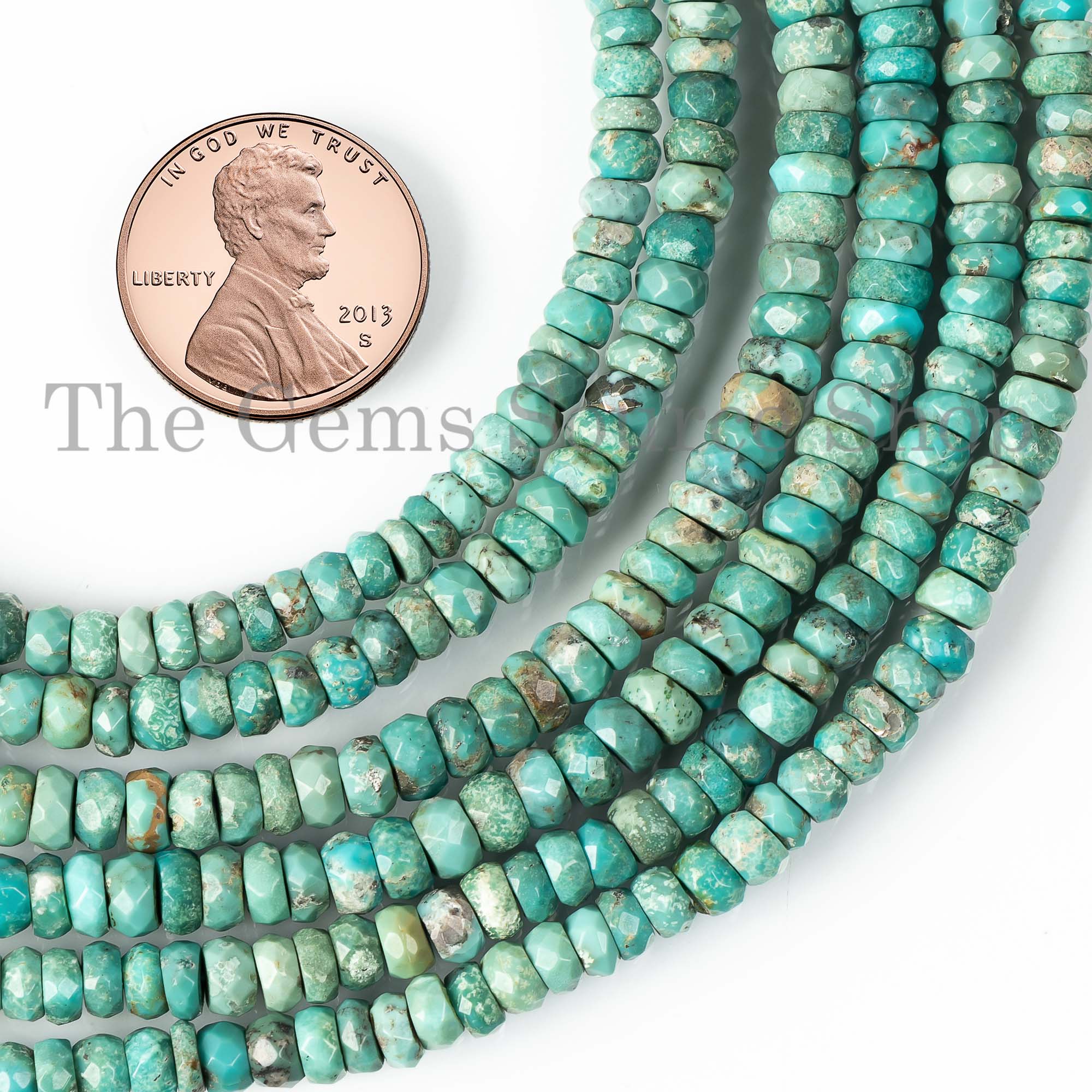 Natural Turquoise Faceted Rondelle Beads, 4.5-5.5mm Arizona Turquoise Faceted Rondelle, Turquoise Rondelle, Rondelle Beads, Wholesale Beads