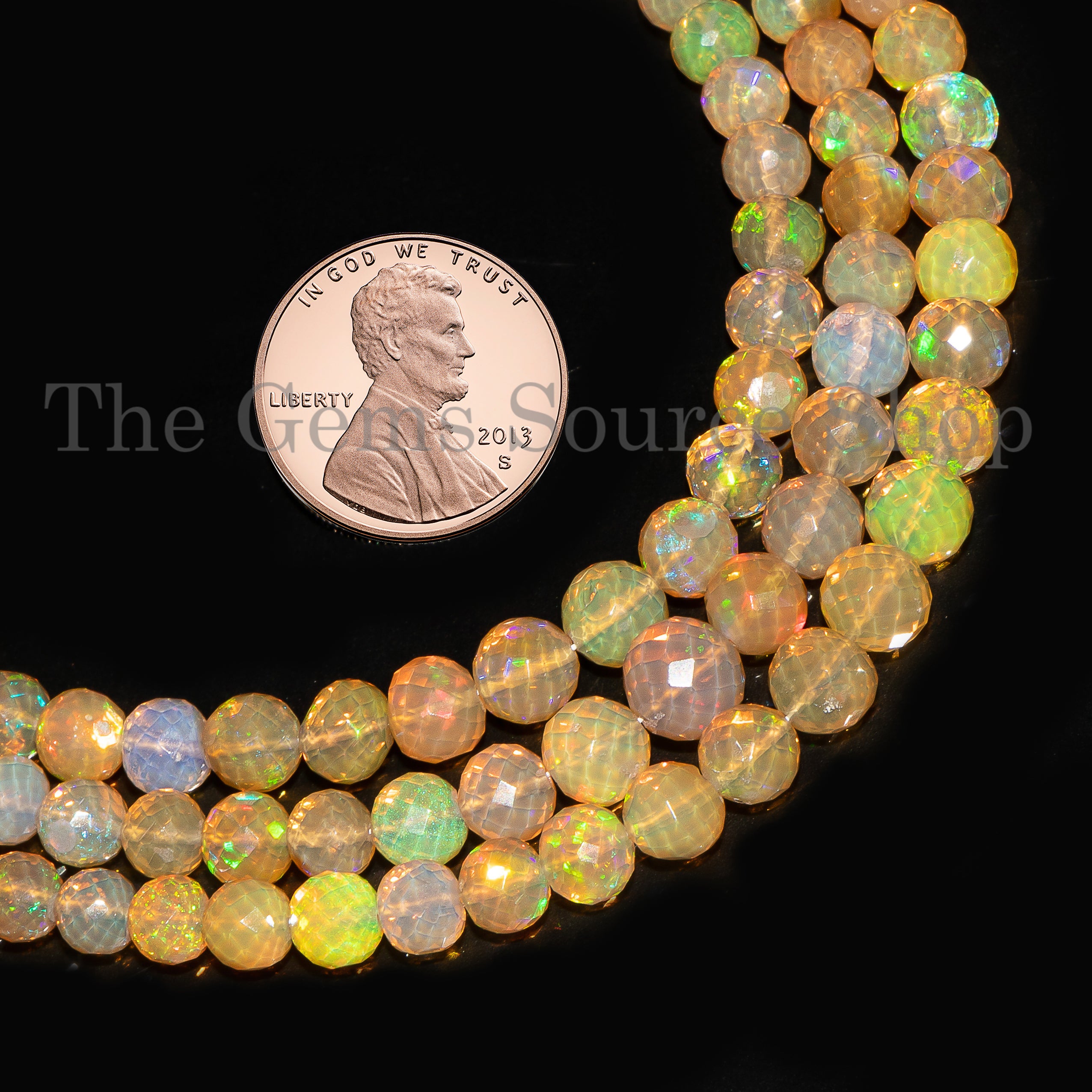 Top Quality Ethiopian Opal Beads, Opal Faceted Round Beads, Natural Opal Wholesale Beads