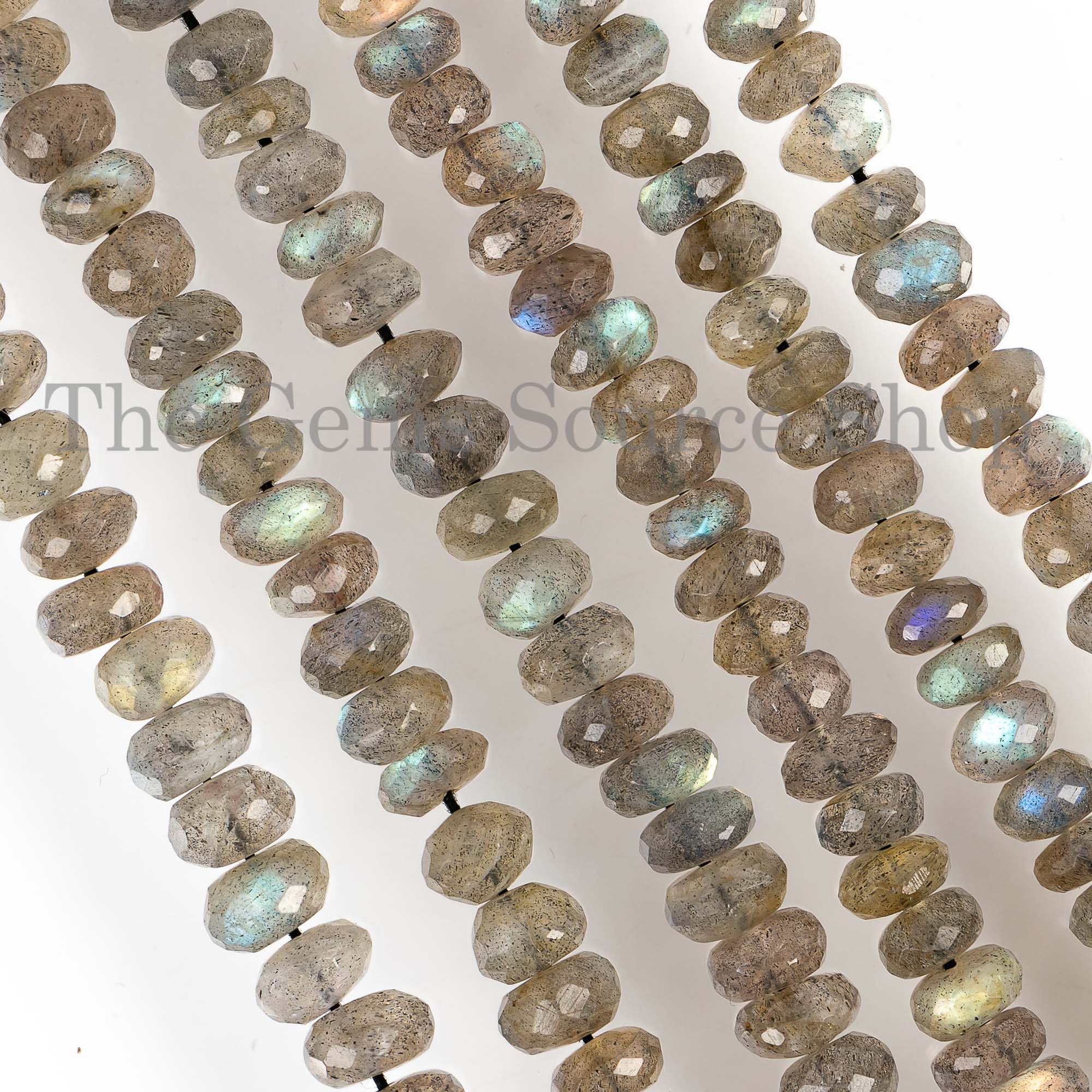 Labradorite Beads, Labradorite Faceted Beads, Labradorite Rondelle Shape Beads, Gemstone Beads
