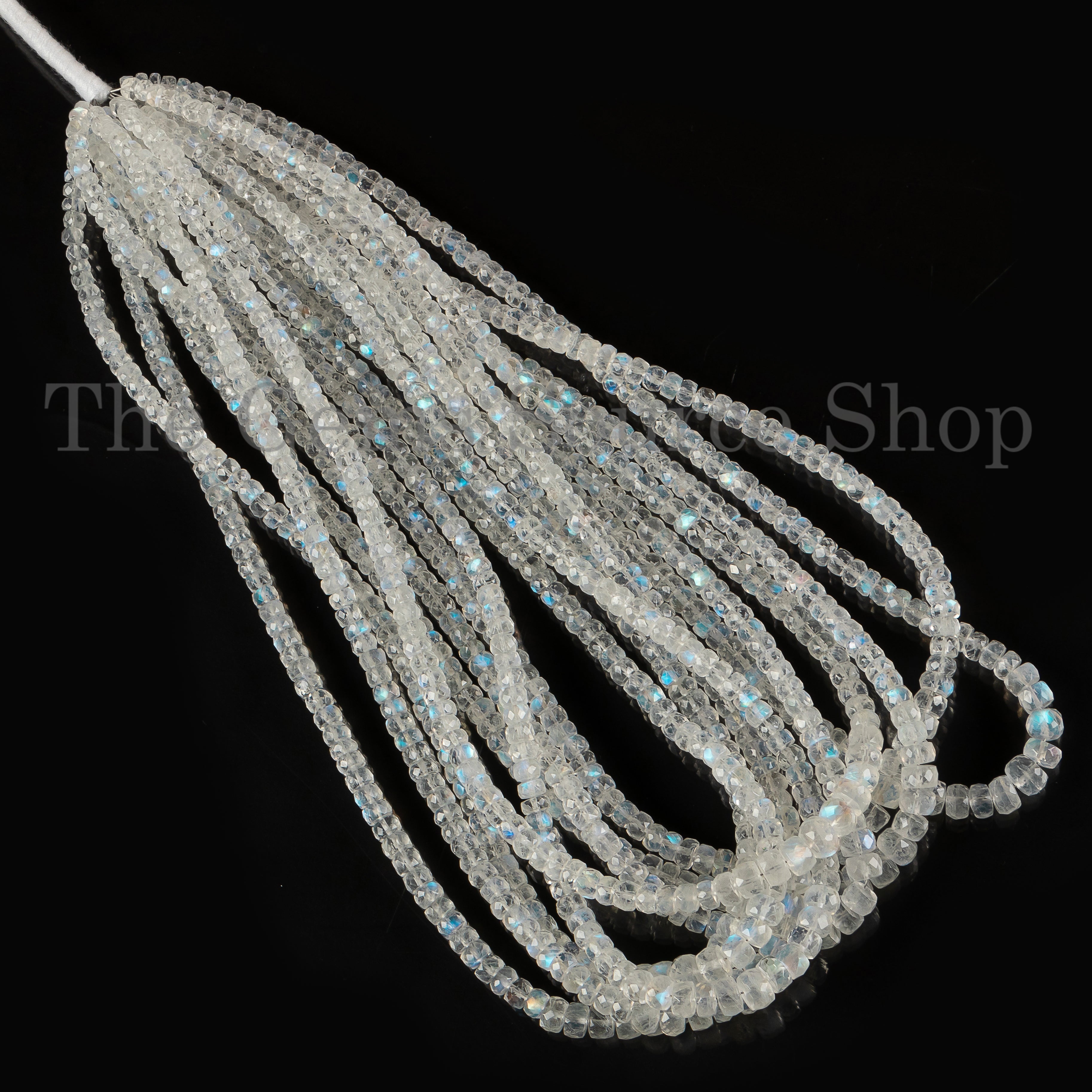 Top Quality Rainbow Moonstone Beads, Rainbow Moonstone Faceted Tyre Shape, Wholesale Gemstone Beads