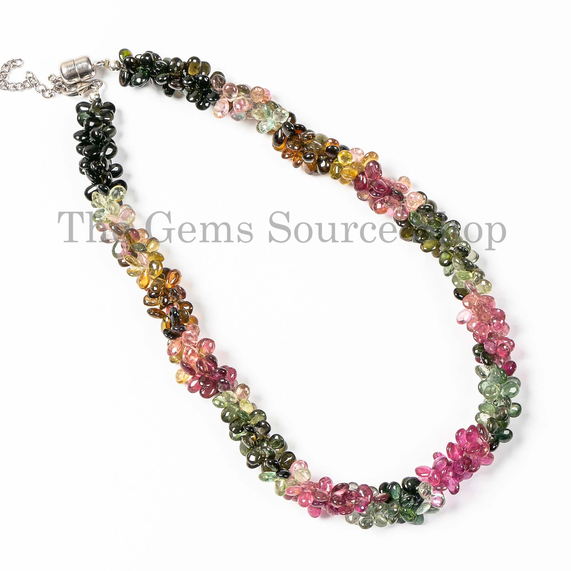 AAA Quality Tourmaline Beads Necklace Smooth Pear Beads Necklace, Gemstone Beads Necklace