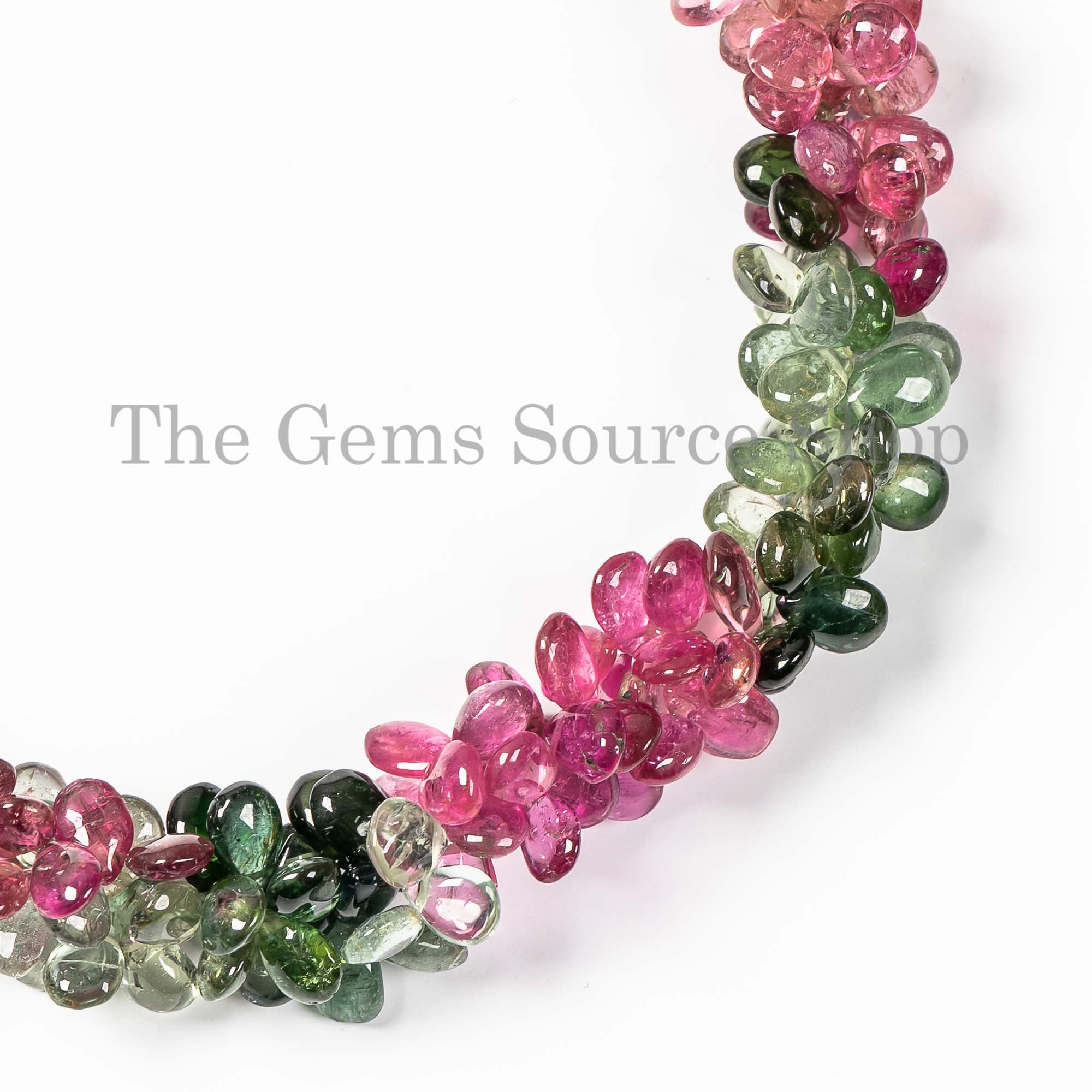 AAA Quality Tourmaline Beads Necklace Smooth Pear Beads Necklace, Gemstone Beads Necklace