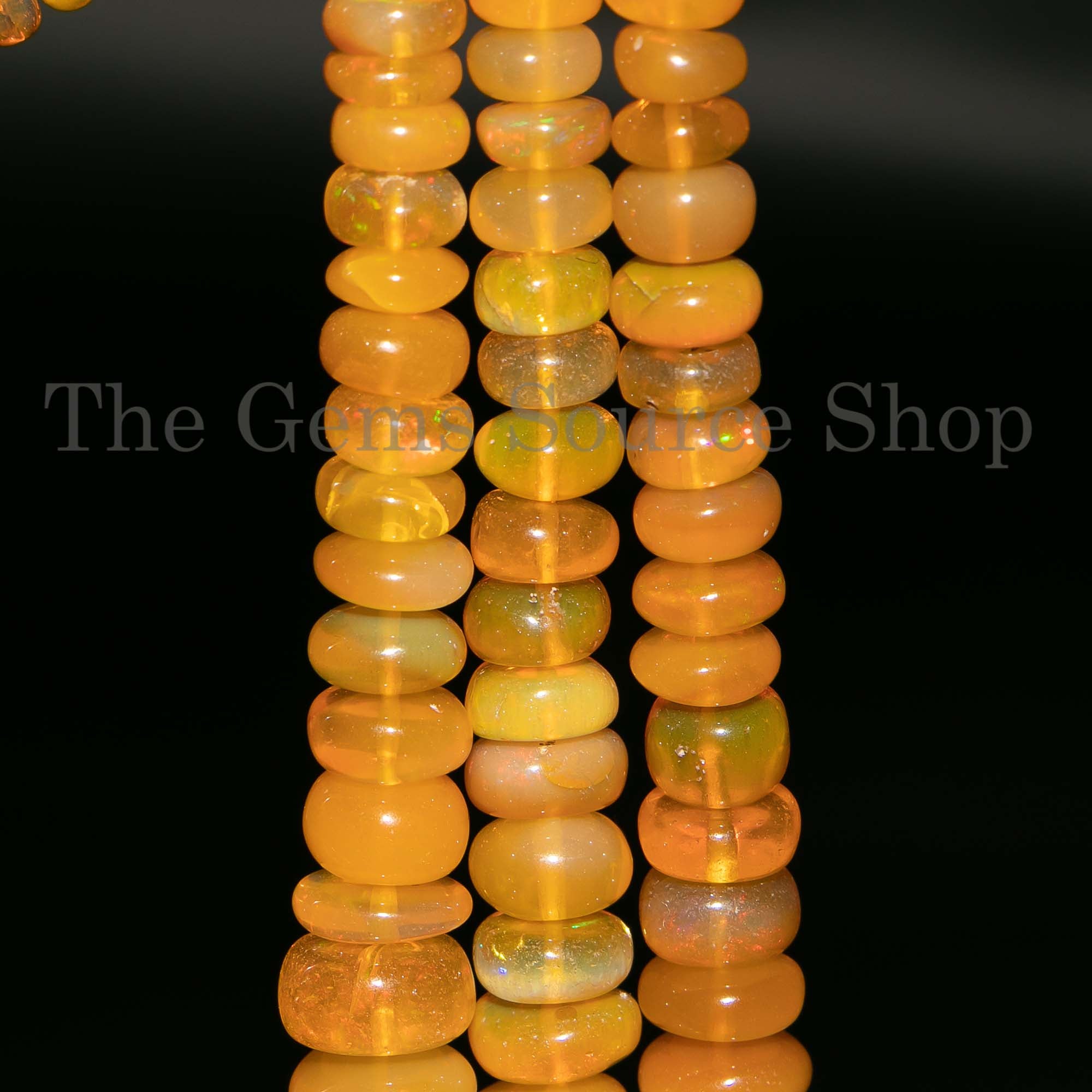 3.5-7mm Ethiopian Opal Smooth Rondelle Beads, Plain Opal Rondelle Beads, Opal Beads