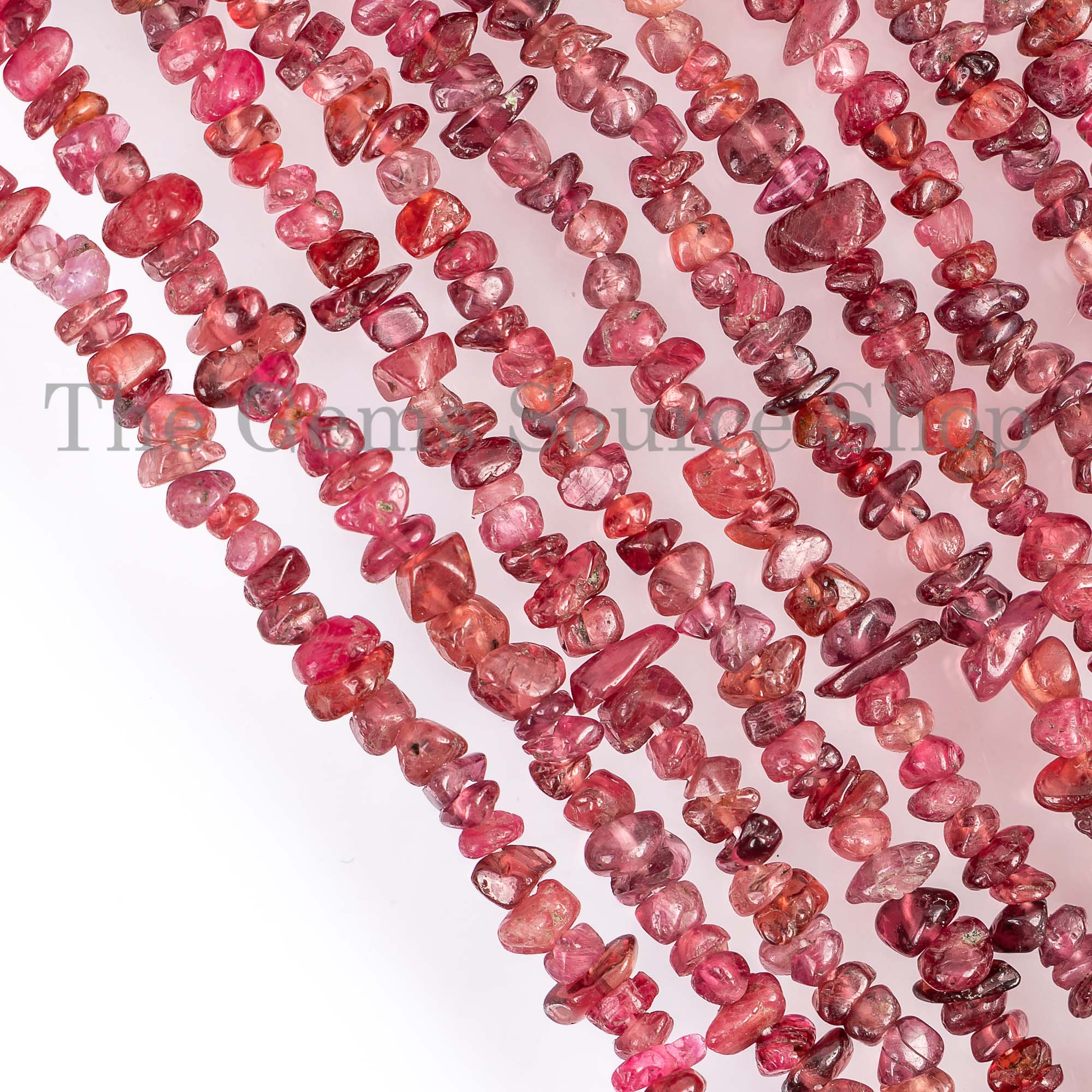 Red Spinel Plain Chip Beads, Red Spinel Uncut Beads, Spinel Chip Beads, Red Spinel Beads
