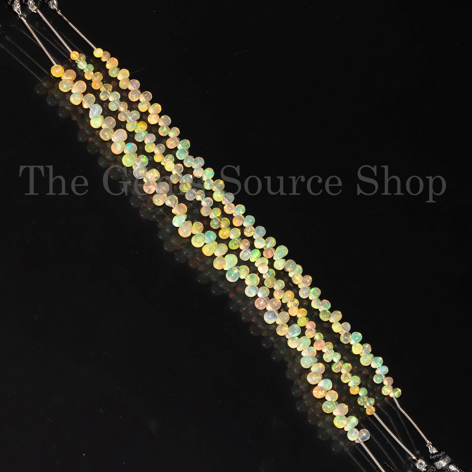 Ethiopian Opal Smooth Gemstone Beads, Opal Drops Shape Beads
