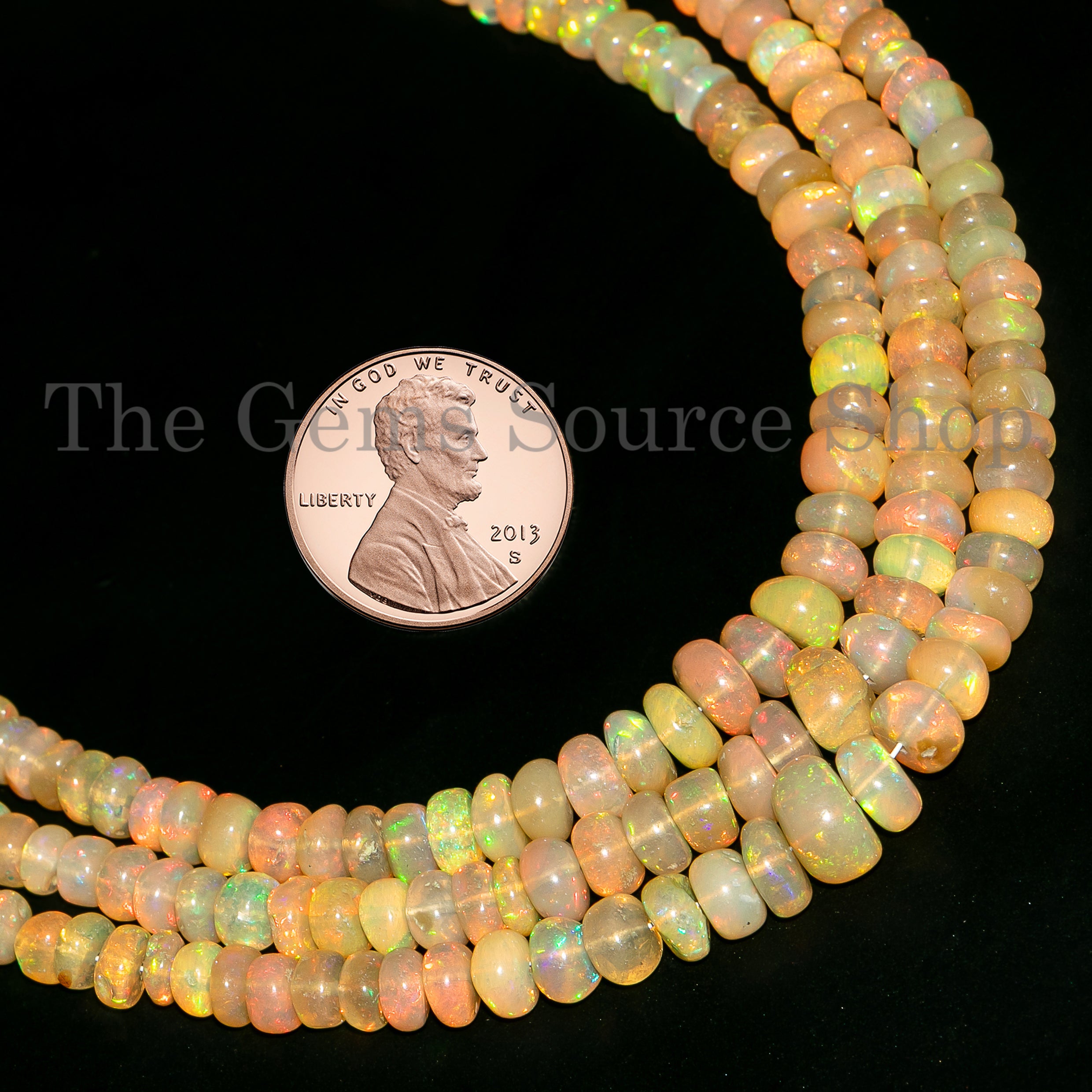 Ethiopian Opal Smooth Rondelle Beads, Ethiopian Opal Rondelle, Opal Smooth Beads