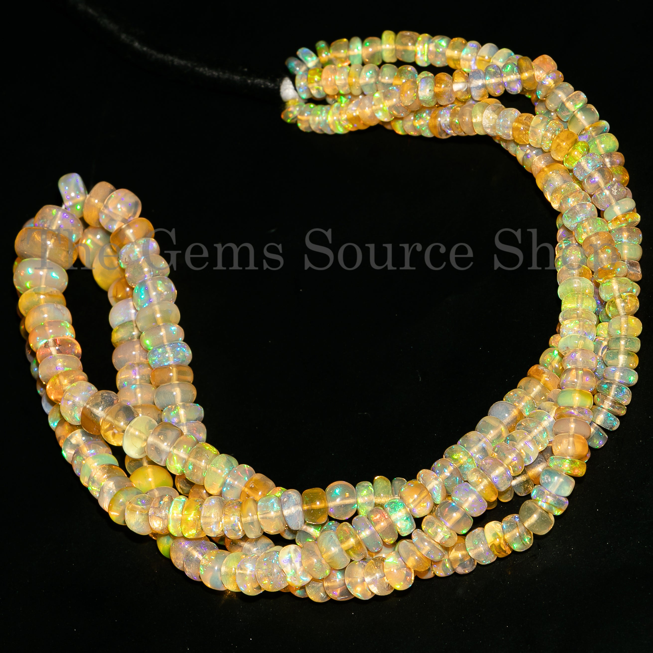 Ethiopian Opal Beads, Ethiopian Opal Smooth Beads, Ethiopian Opal Rondelle Beads, Ethiopian Opal Gemstone Beads