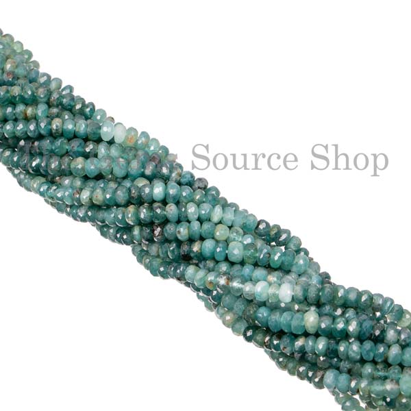 Grandidierite Faceted Rondelle Beads, Grandidierite Beads,  Gemstone Faceted Beads