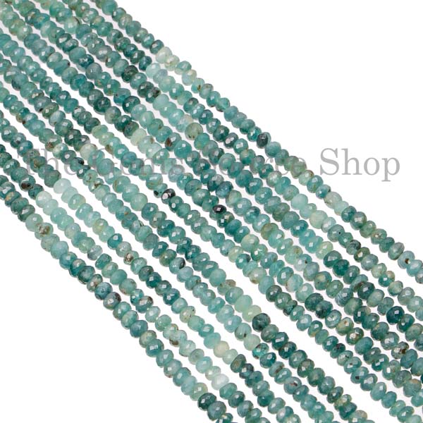 Grandidierite Faceted Rondelle Beads, Grandidierite Beads,  Gemstone Faceted Beads