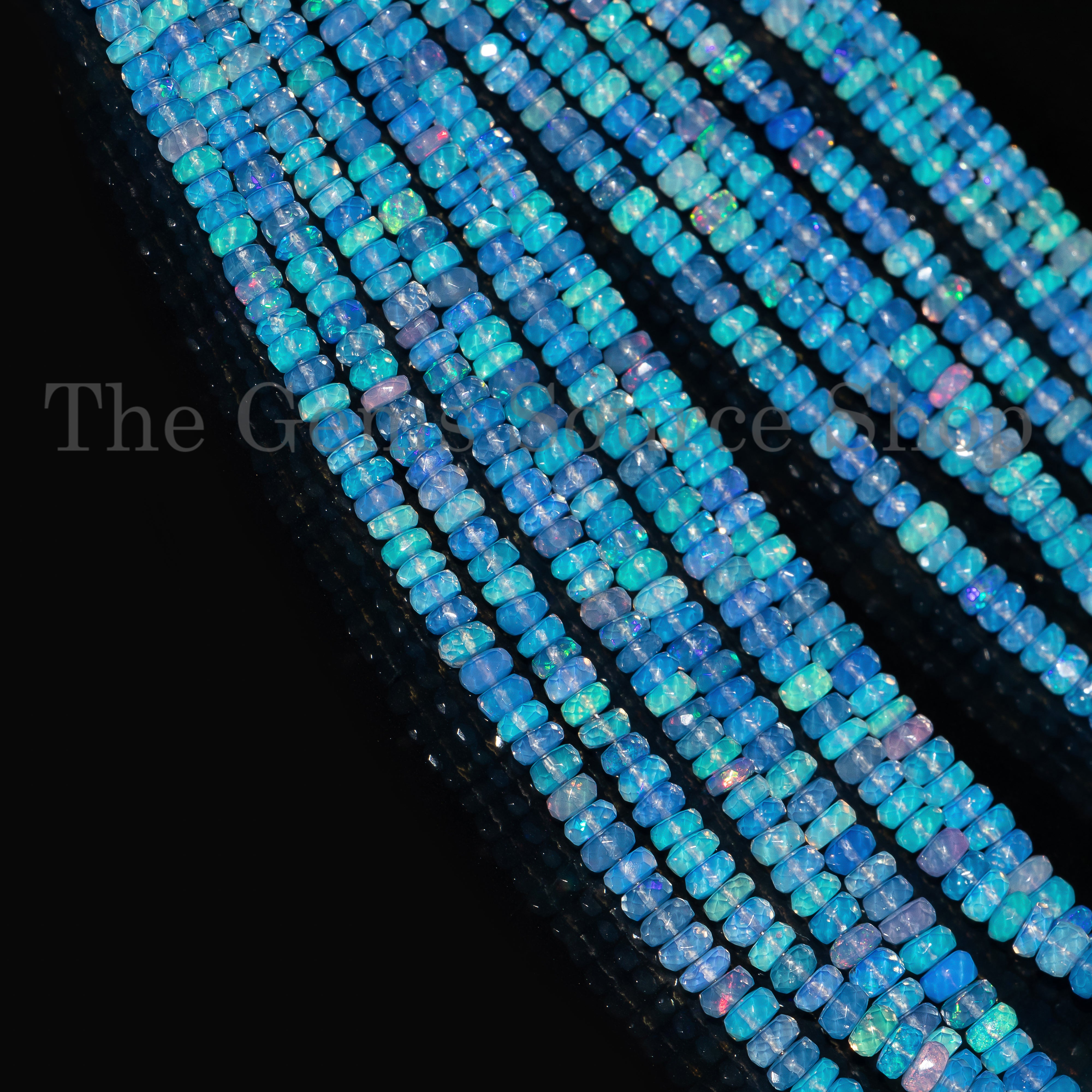 Lavender Opal Faceted Rondelle Beads, Lavender Opal Jewelry Making Beads, Wholesale Gemstone Beads