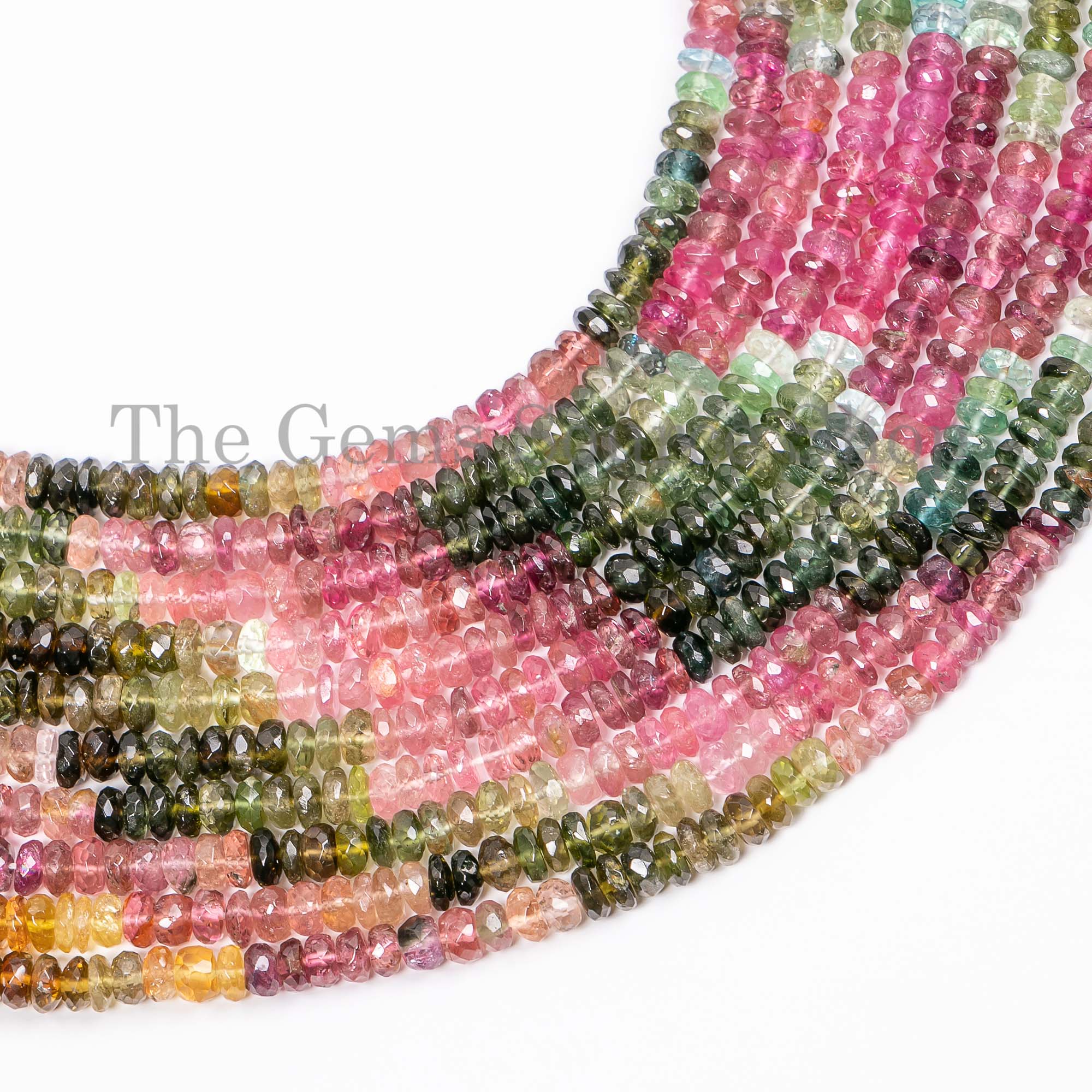 Natural Multi Tourmaline Beads, Tourmaline Faceted Beads, Tourmaline Rondelle Beads, Wholesale Beads