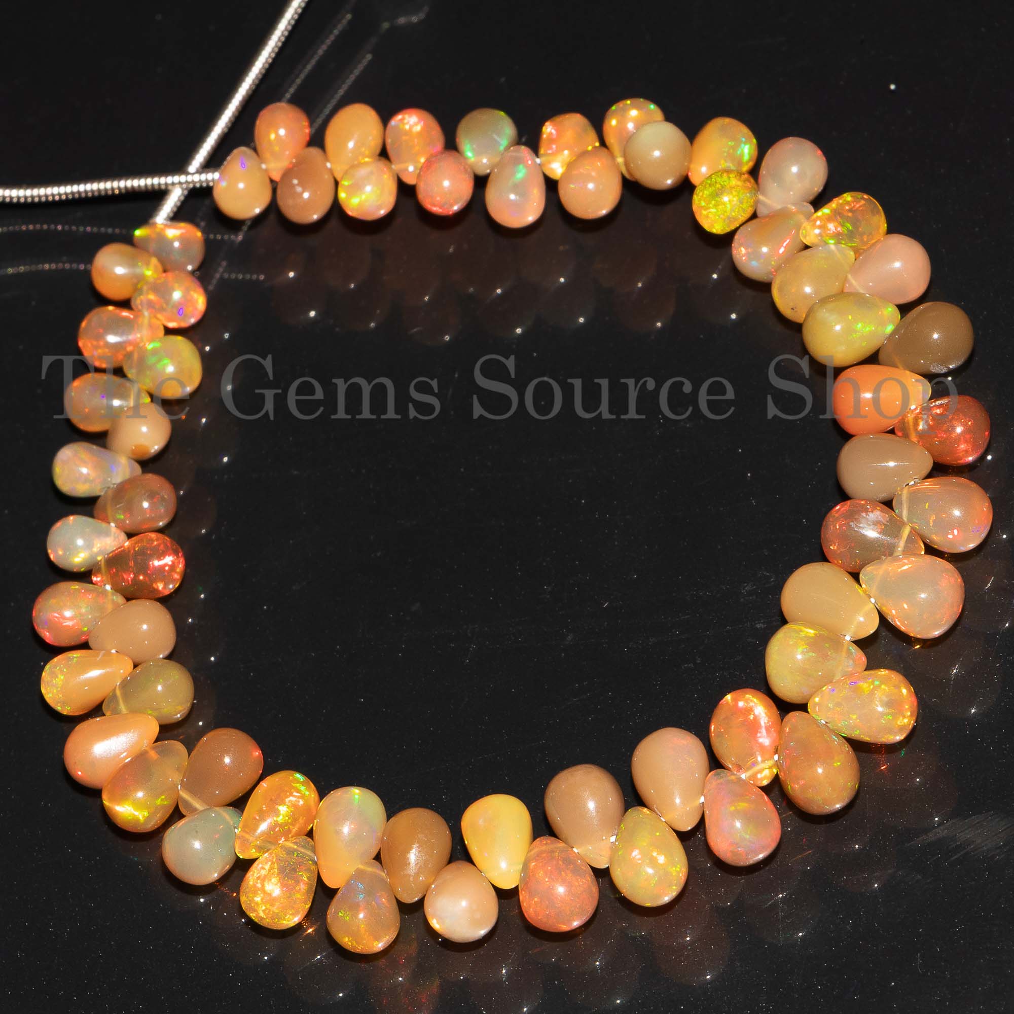 Ethiopian Opal Smooth Gemstone Beads, Opal Drops Shape Beads