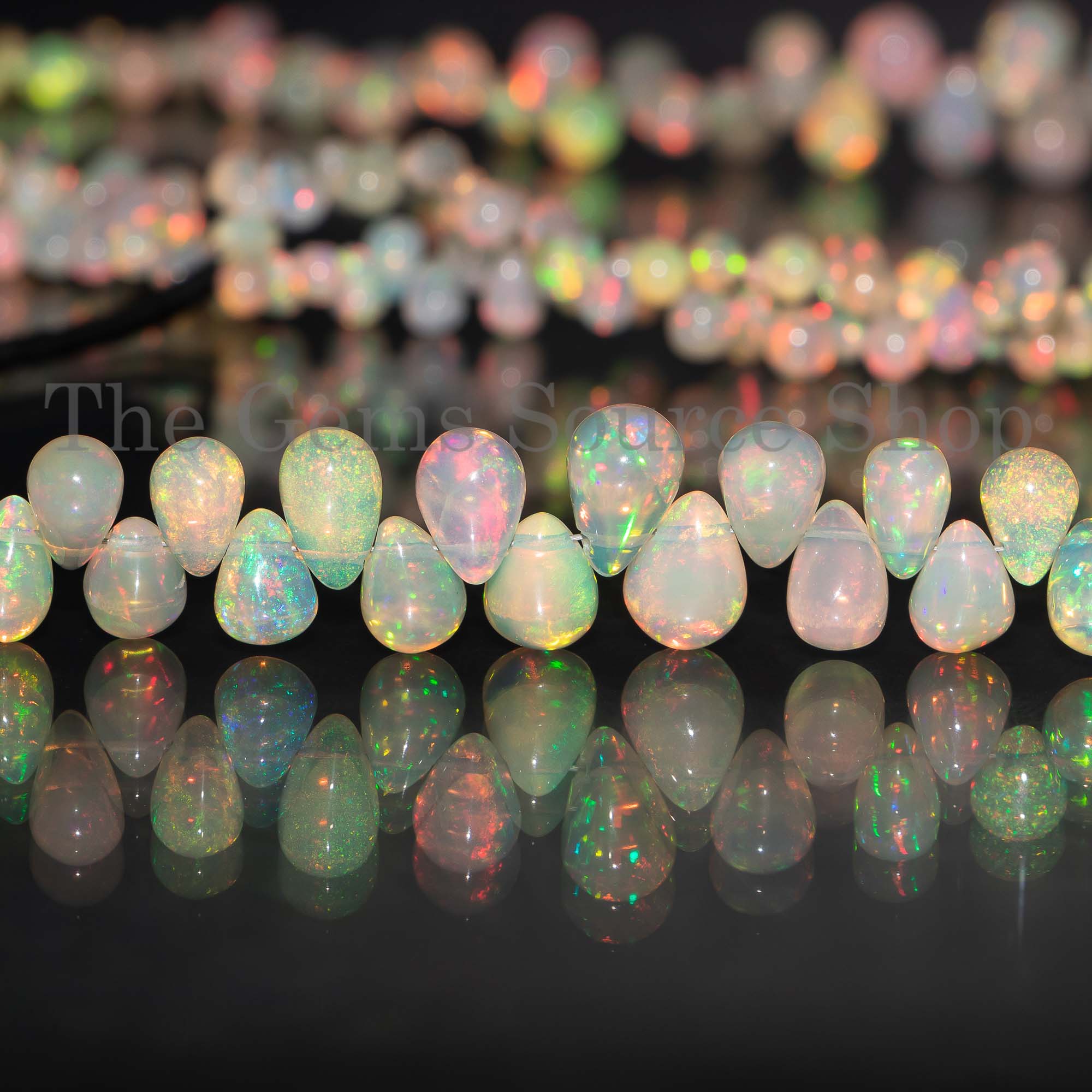 Top Quality Ethiopian Opal Smooth Beads, Opal Drop Shape Gemstone Beads