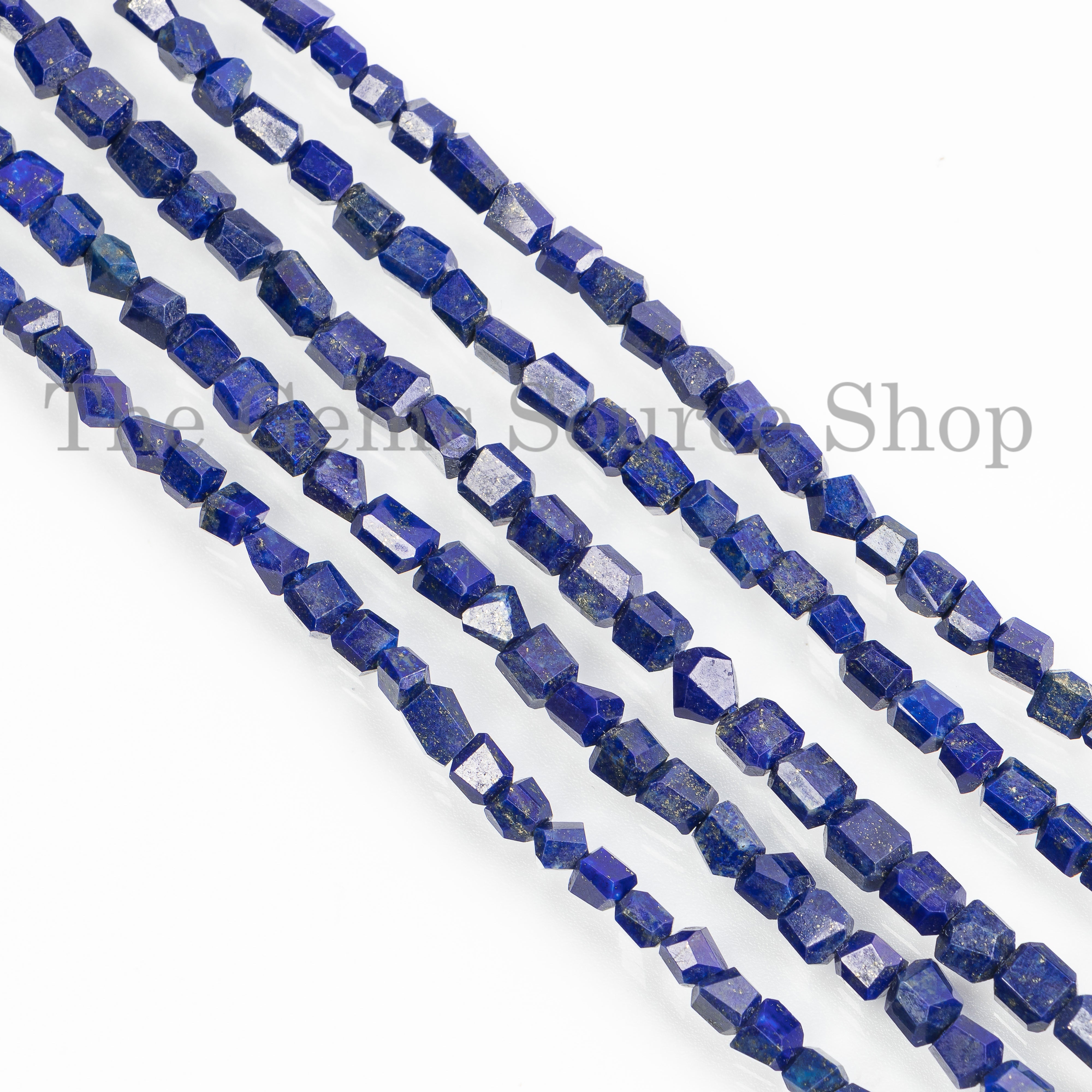 Natural Lapis Faceted Nugget Shape Gemstone Beads, Lapis Beaded Gemstone For Jewelry Making, Wholesale Gemstone Manufacturer