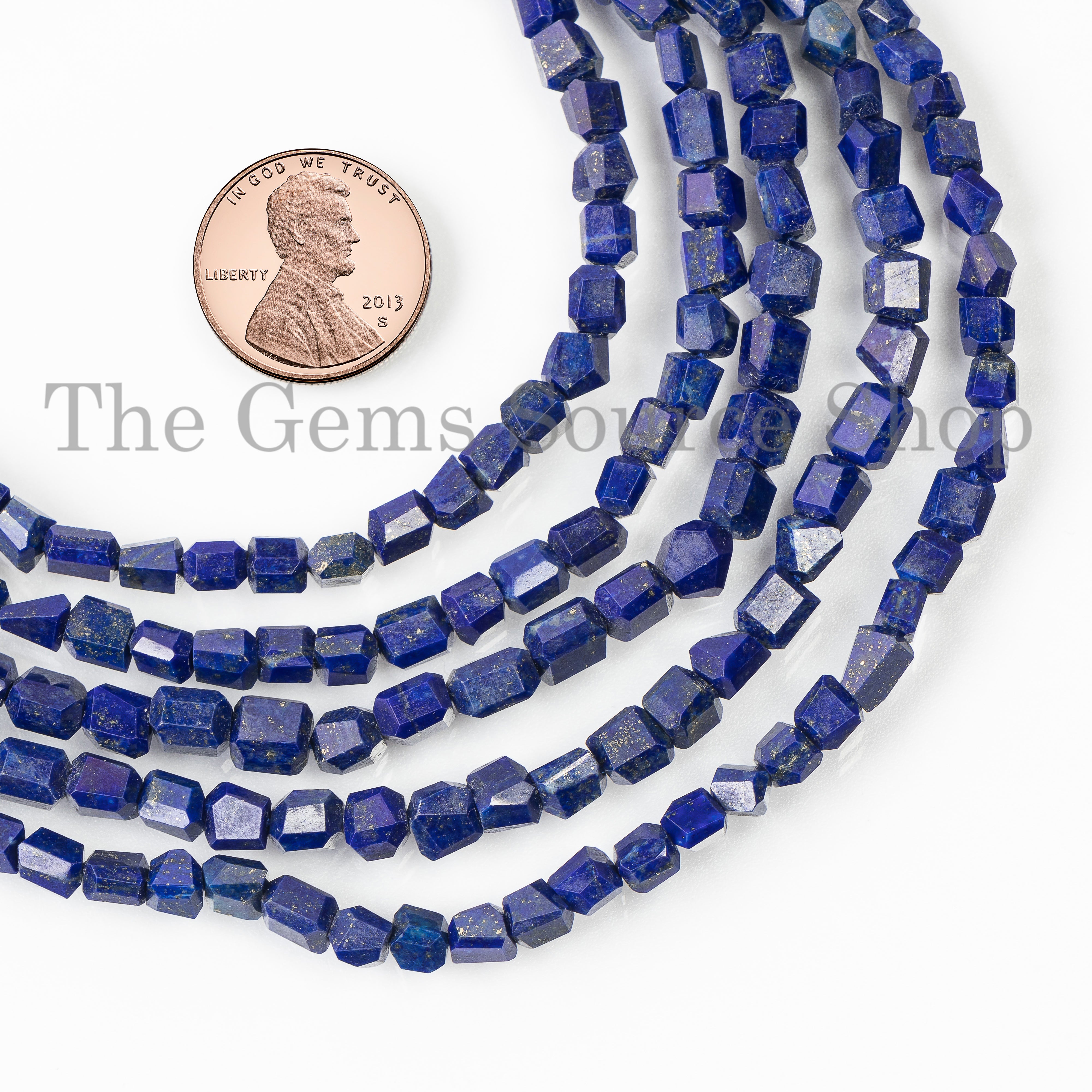 Natural Lapis Faceted Nugget Shape Gemstone Beads, Lapis Beaded Gemstone For Jewelry Making, Wholesale Gemstone Manufacturer