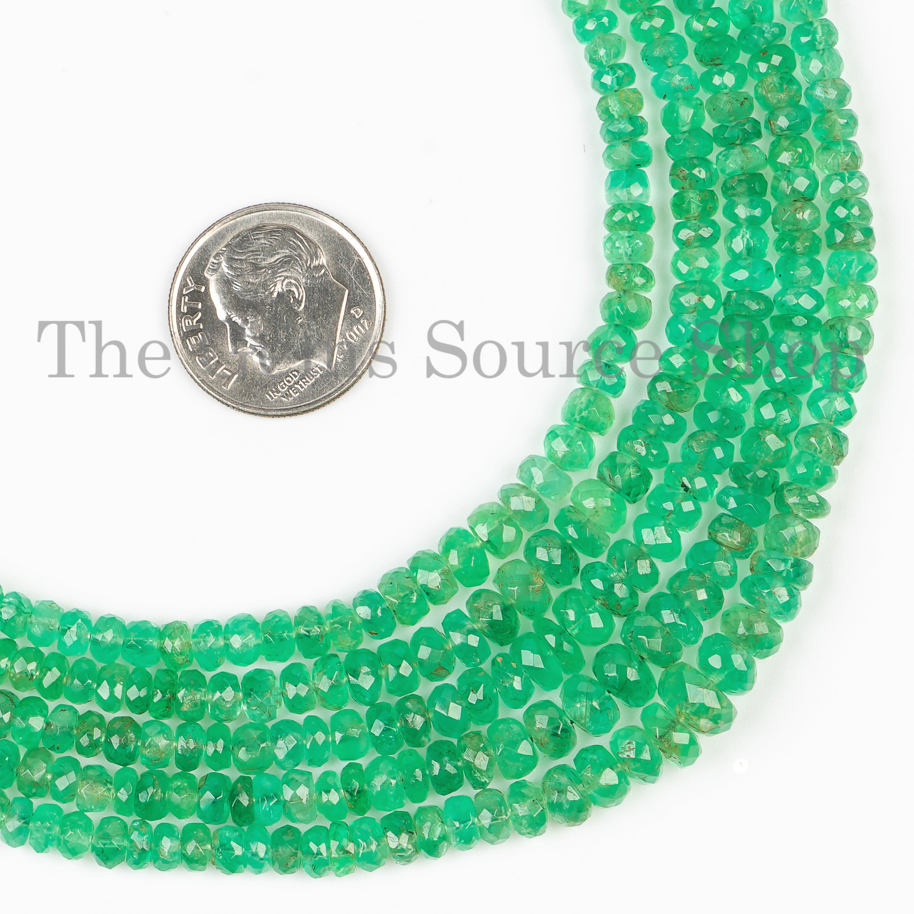 Emerald Necklace, Emerald Rondelle Necklace, Emerald Faceted Necklace, Emerald Gemstone Necklace