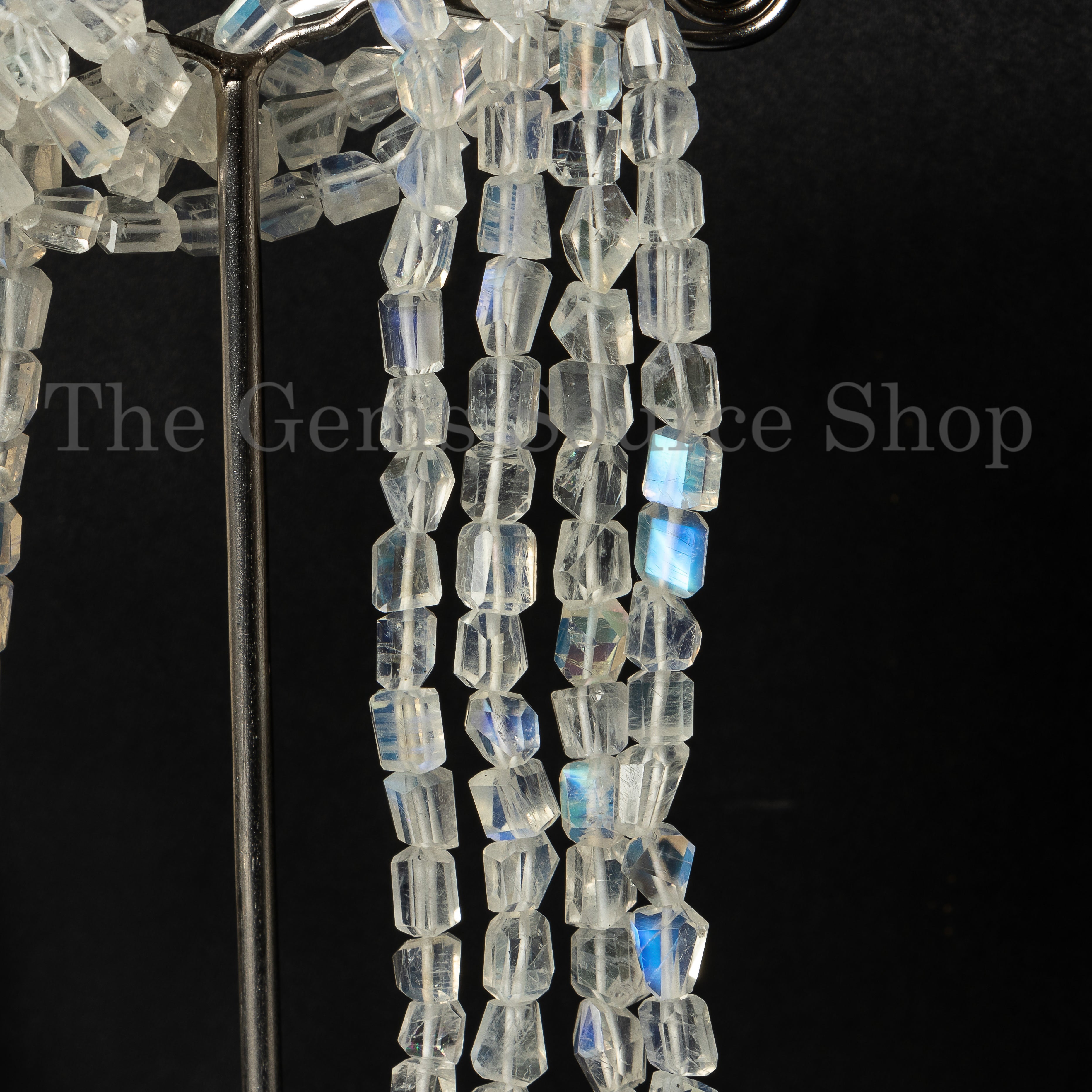 Natural Rainbow Moonstone Faceted Nugget Shape Beads, Flashy Rainbow Moonstone Wholesale Beads