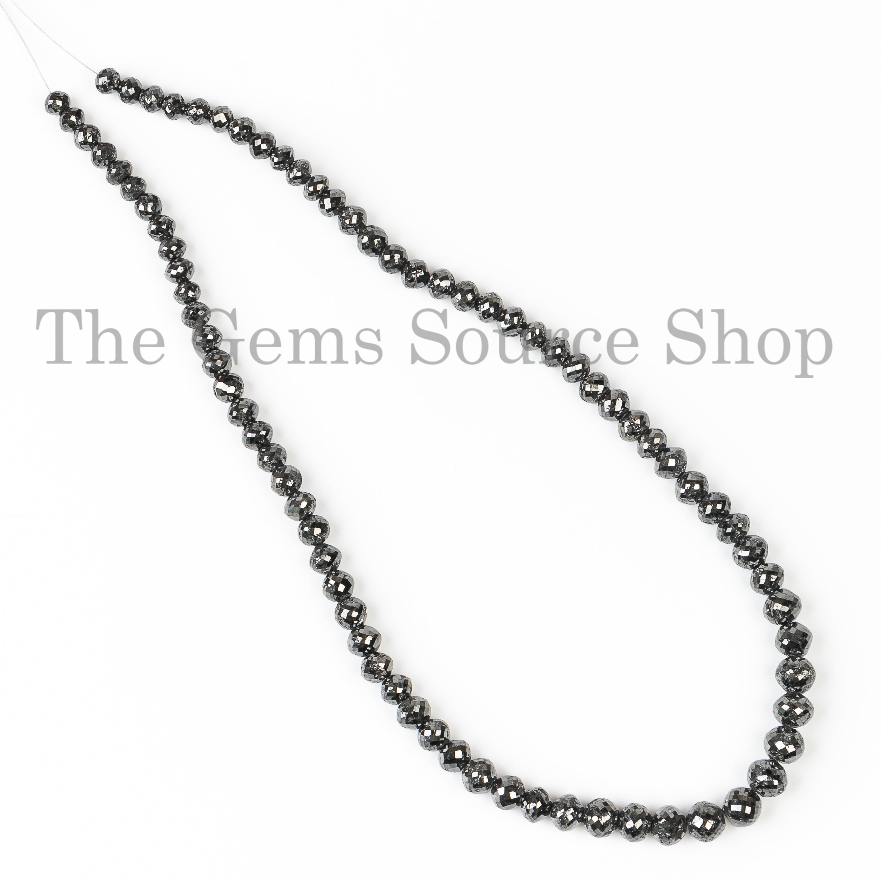 Black Diamond Beads, Diamond Faceted Rondelle Beads, Diamond Beads For Jewelry