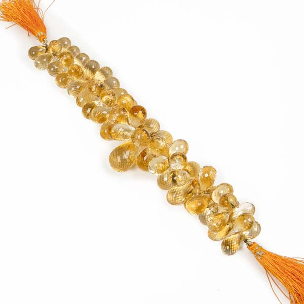 High Quality Citrine Faceted Drop Beads, Tear Drop Briolette, Citrine Beads