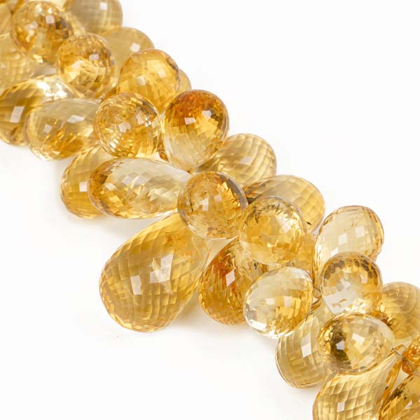 High Quality Citrine Faceted Drop Beads, Tear Drop Briolette, Citrine Beads