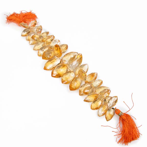 Extremely Rare Citrine Faceted Marquise Beads, Gemstone Faceted Beads, Marquise Briolette