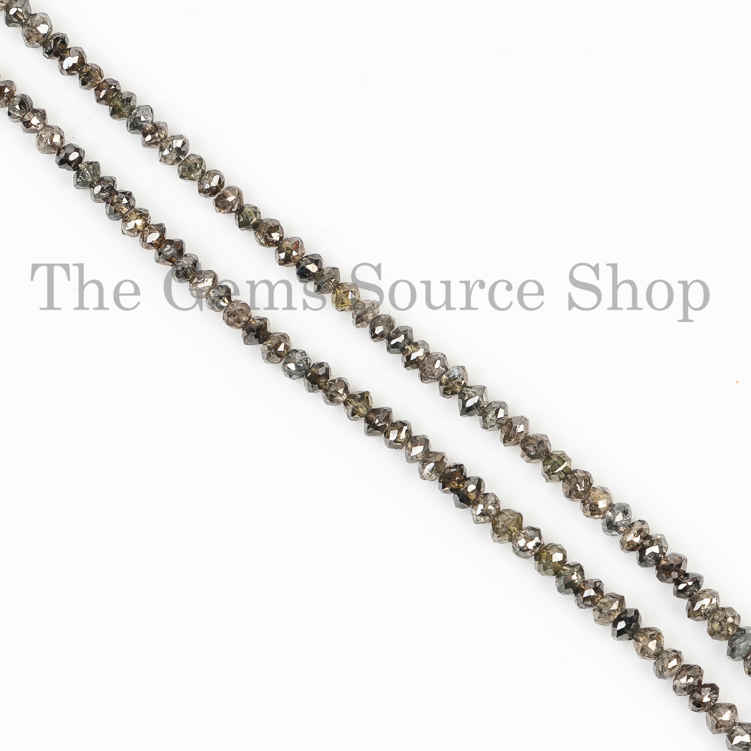 Brown Diamond Beads, Diamond Faceted Beads, Diamond Rondelle Beads, Wholesale Beads