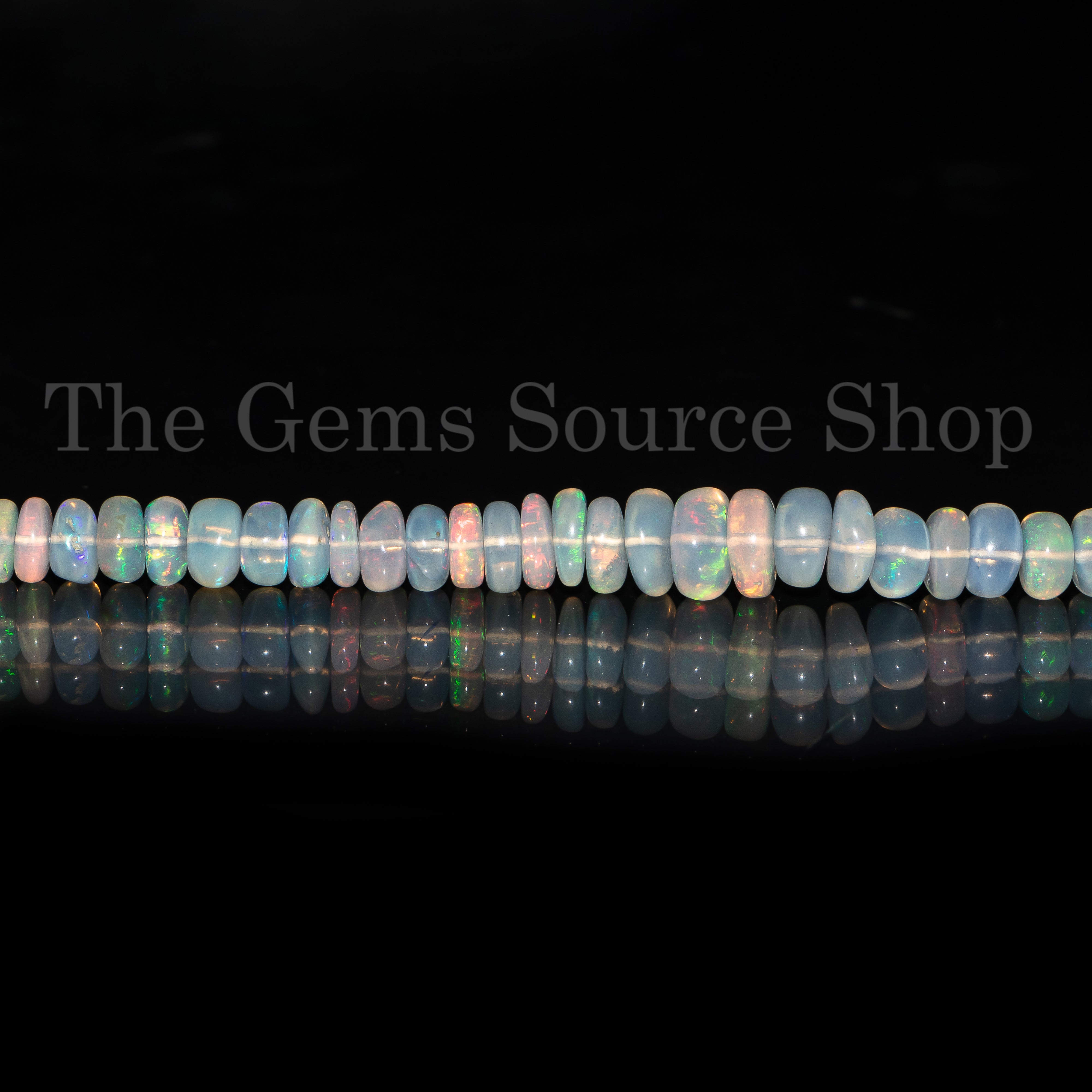 Big Size Ethiopian Opal Beads, Natural Opal Smooth Rondelle Shape, Flashy Ethiopian Opal Gemstone