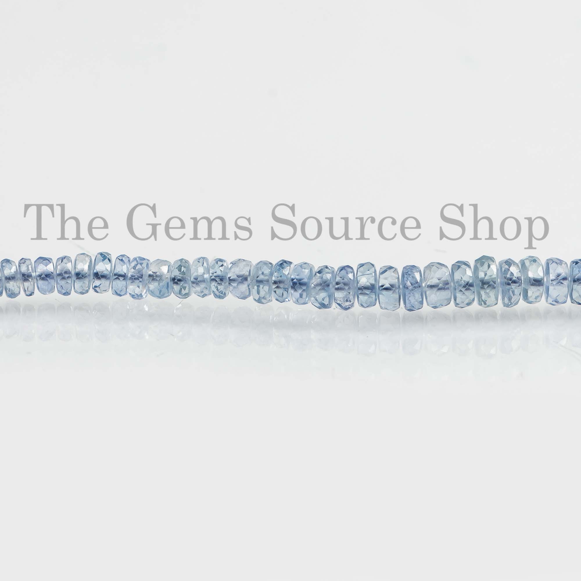2.5-5mm Ceylon Sapphire Necklace, Gemstone Rondelle Necklace, Natural Sapphire Layered Beaded Necklace, Gift For Her, Mother's Day Gift