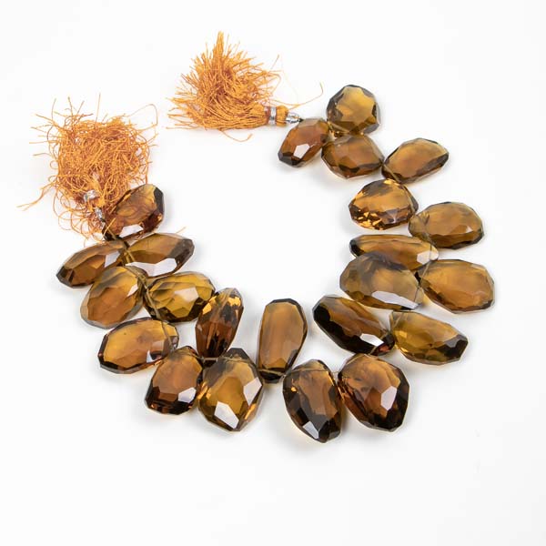 Whisky Quartz Faceted Nuggets Beads, Fancy Beads, Gemstone Beads