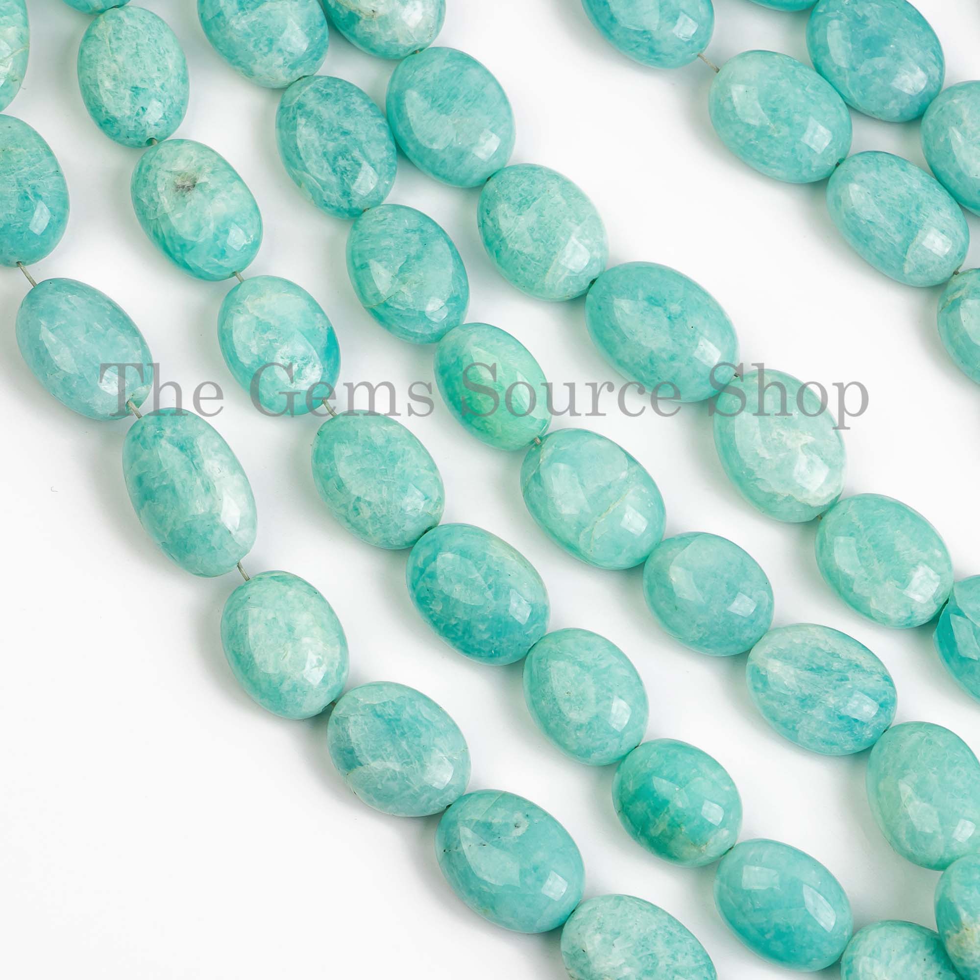 Amazonite Smooth Beads, Amazonite Beads, Plain Oval Beads, Amazonite Oval Beads,