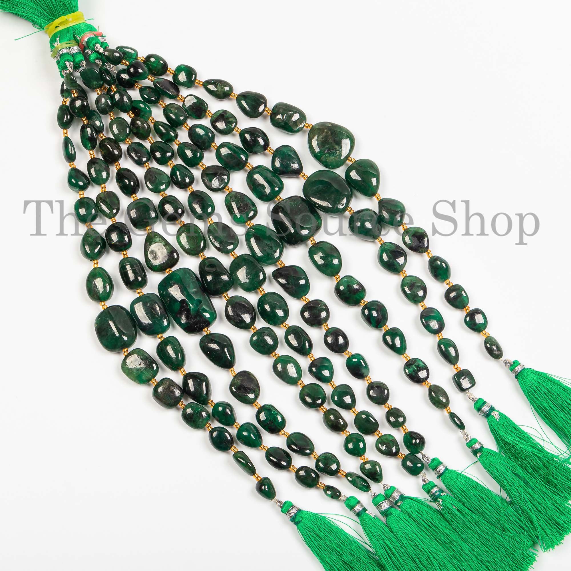 Emerald Smooth Beads