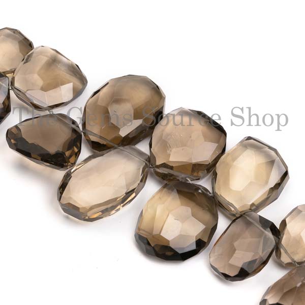 High Quality Smoky Quartz Faceted Nuggets Beads, Fancy Beads, Gemstone Beads