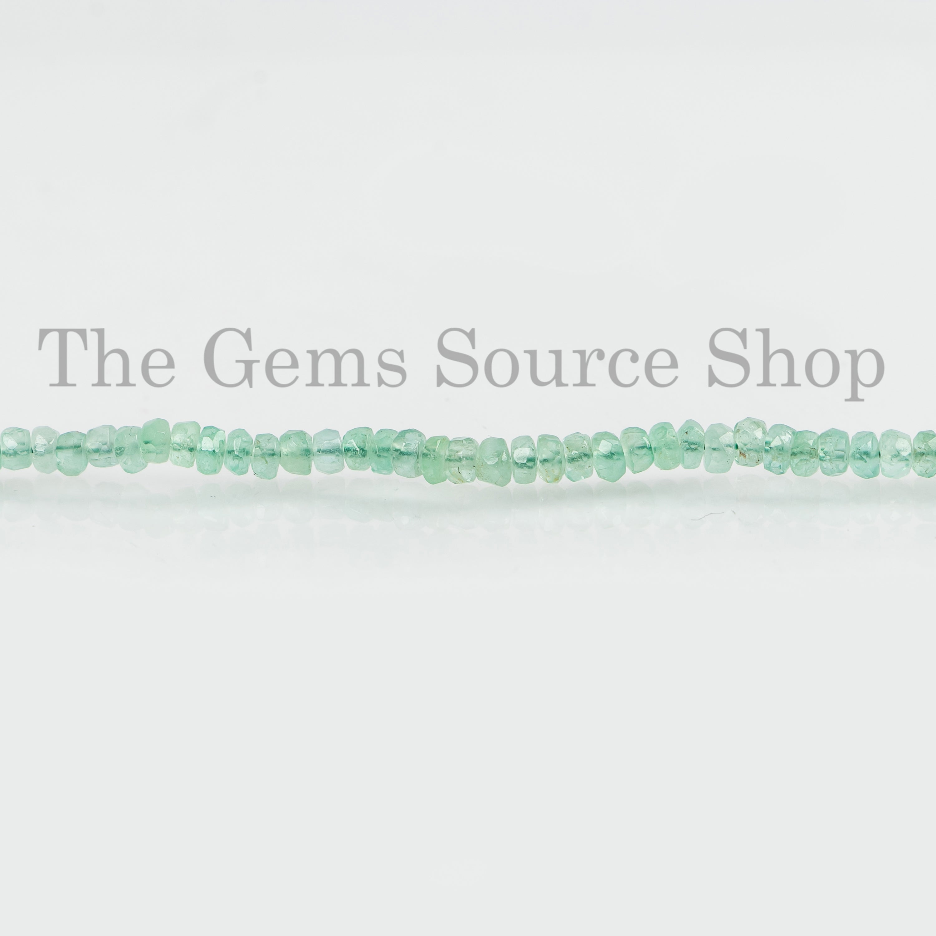 2.5-3 mm Emerald Faceted Rondelle Wholesale Loose Gemstone Beads, TGS-4497