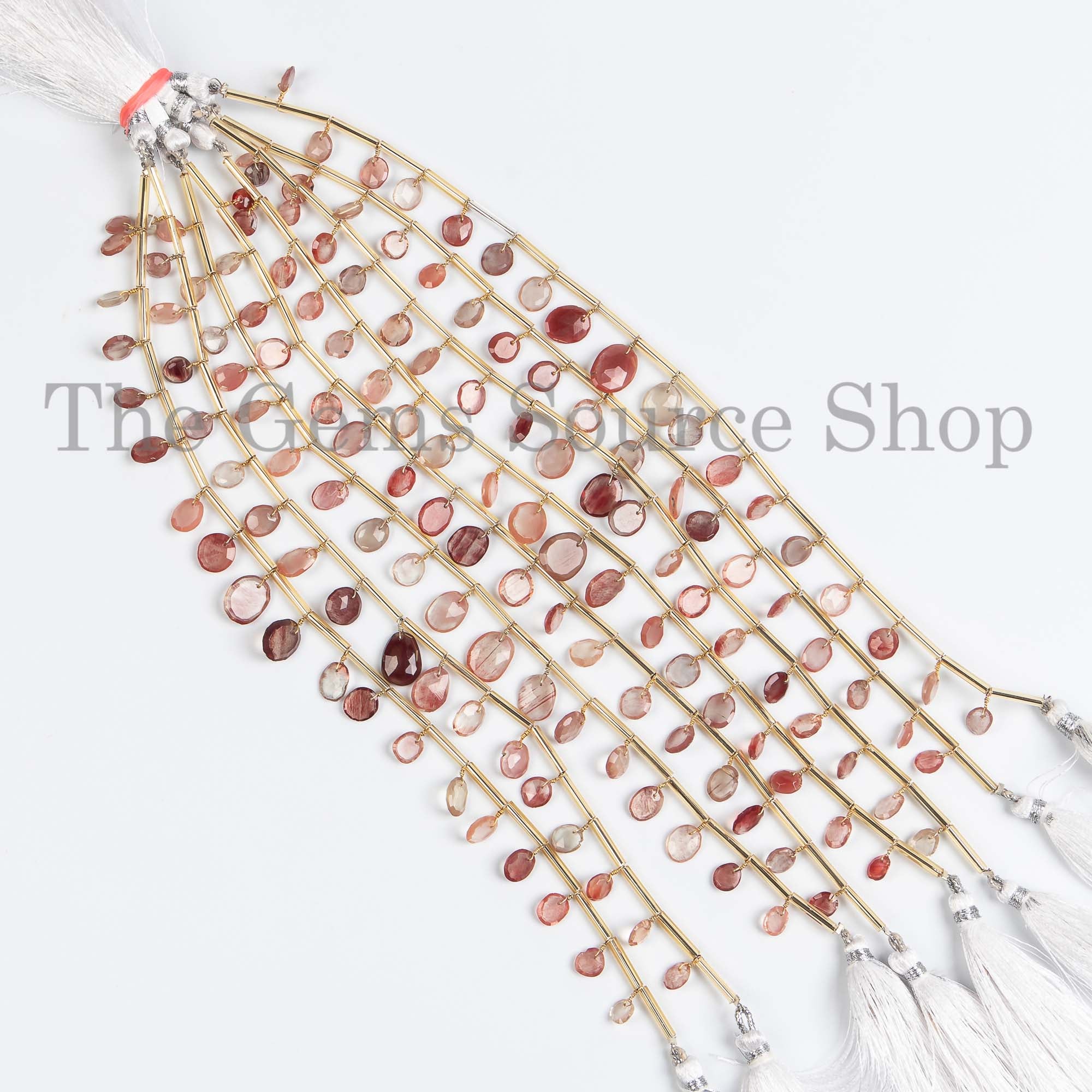 Andesine Labradorite Briolette, Labradorite Rose Cut Beads, Labradorite Front To Back Beads, Labradorite Beads, Labradorite Face Drill Beads