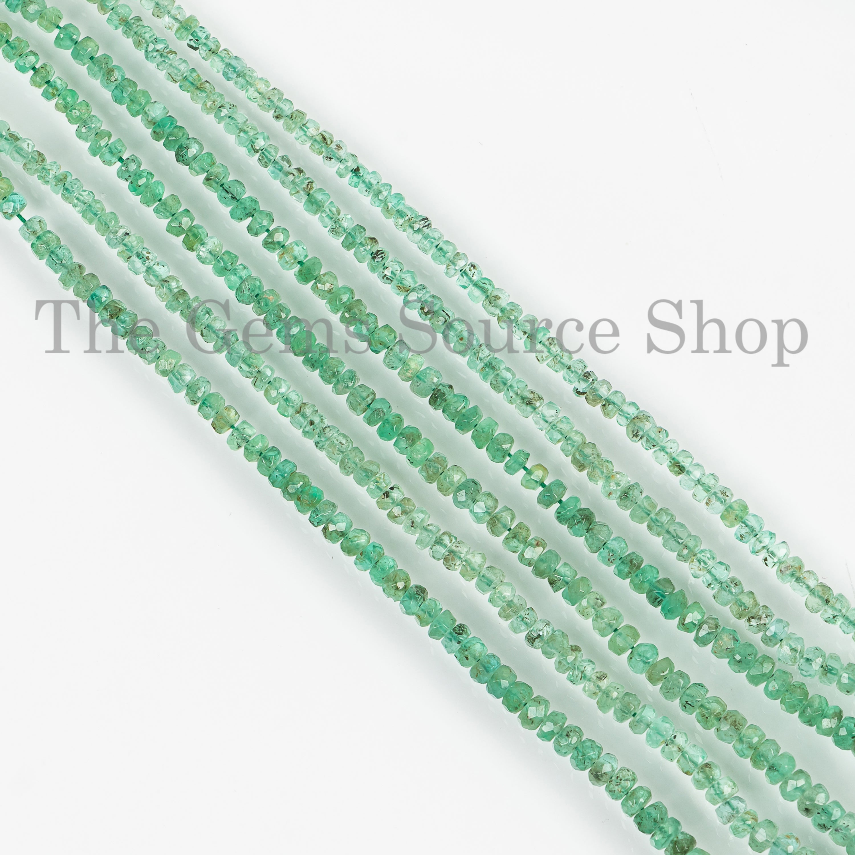 Natural Emerald Beads, 2.5-4 mm Emerald Rondelle Beads, Emerald Faceted Beads, Emerald Rondelle Gemstone Beads, Emerald Jewelry Making Beads