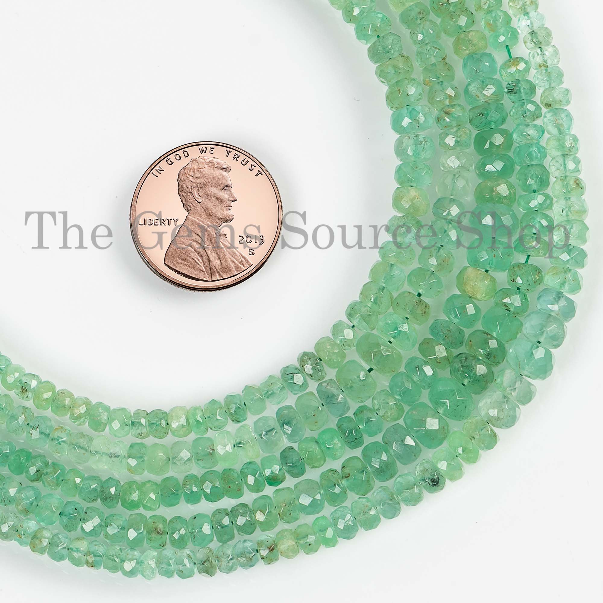 Natural Emerald Faceted Rondelle, 2.5-5mm Emerald Beads, Emerald Rondelle Beads, Faceted Rondelle, Gemstone Rondelle, Wholesale Loose Beads