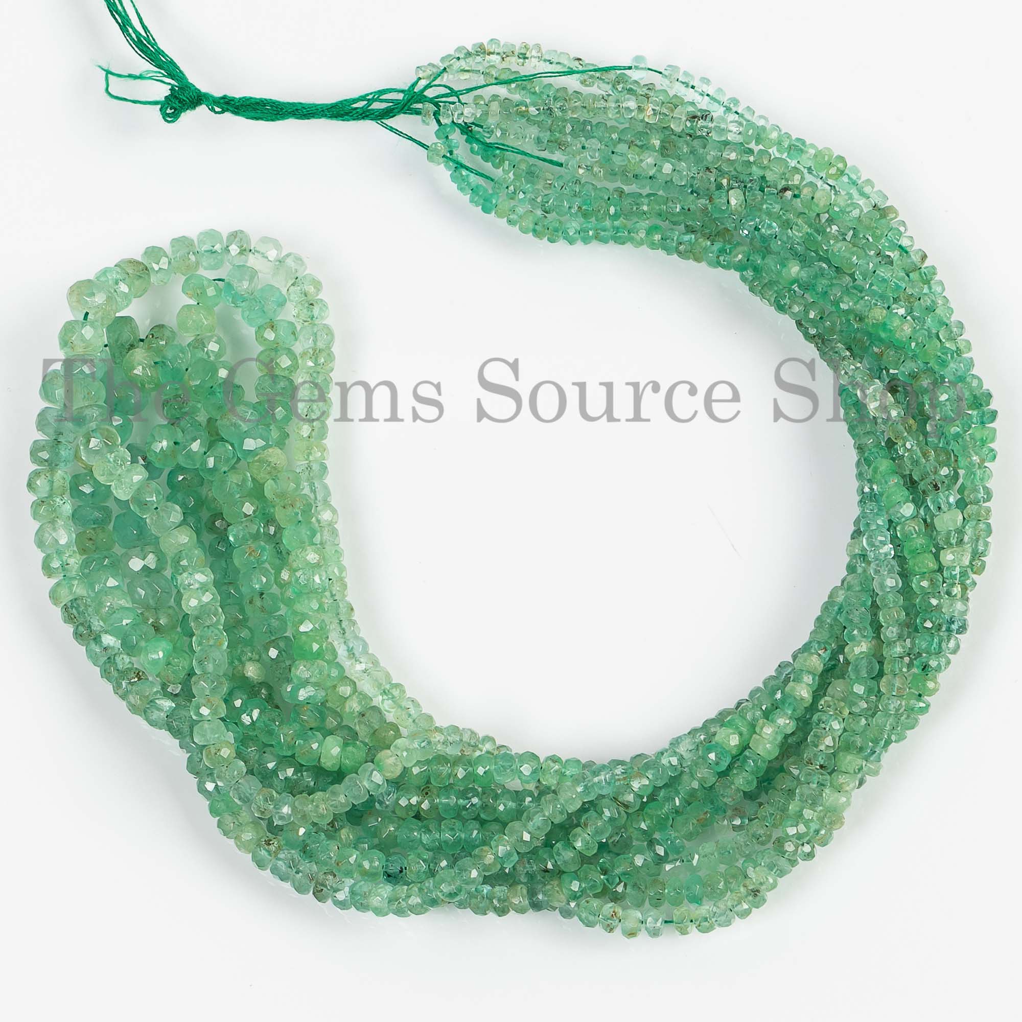 Natural Emerald Faceted Rondelle, 2.5-5mm Emerald Beads, Emerald Rondelle Beads, Faceted Rondelle, Gemstone Rondelle, Wholesale Loose Beads
