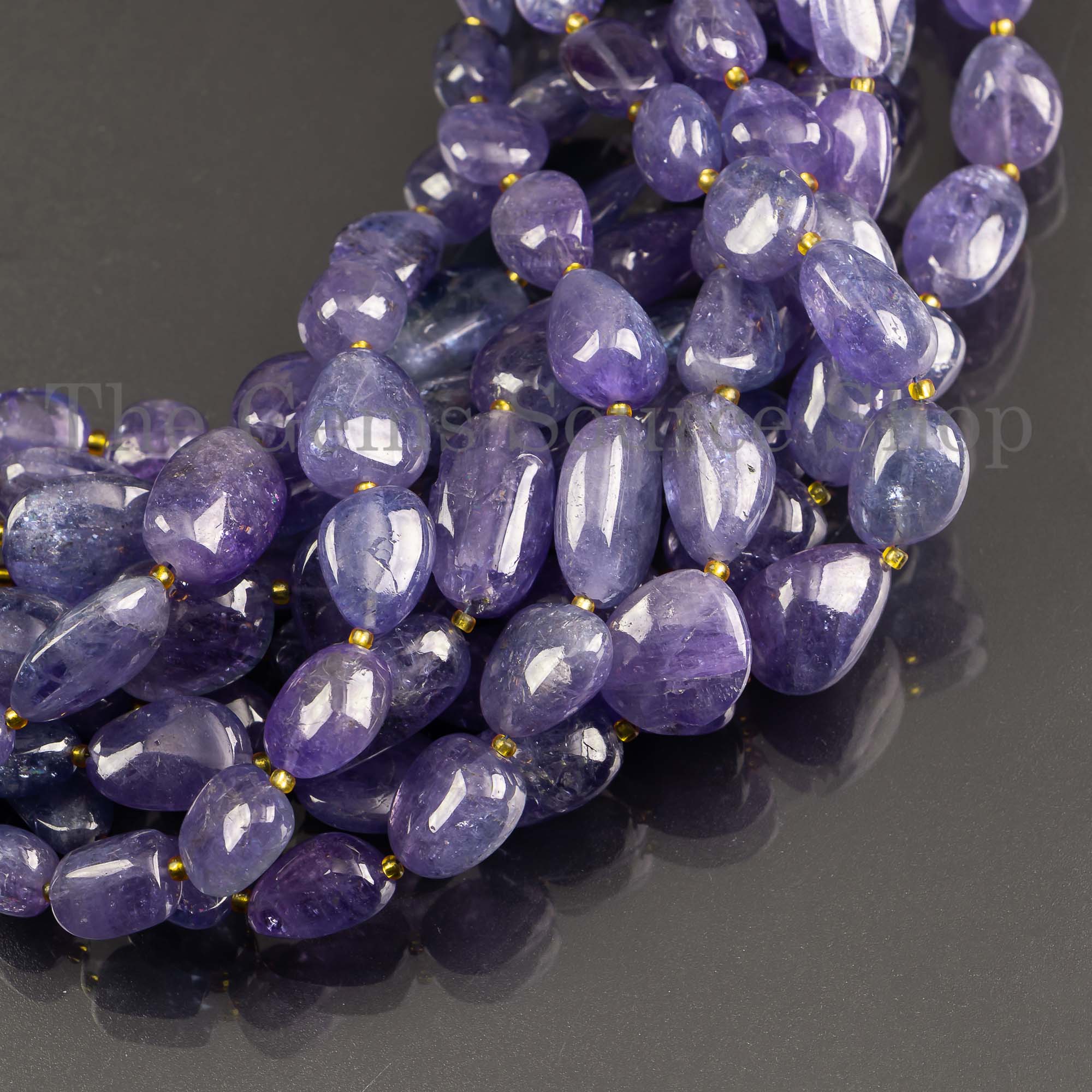 Tanzanite Beads, Tanzanite Smooth Nugget Beads, Plain Tanzanite Nugget, Gemstone Beads