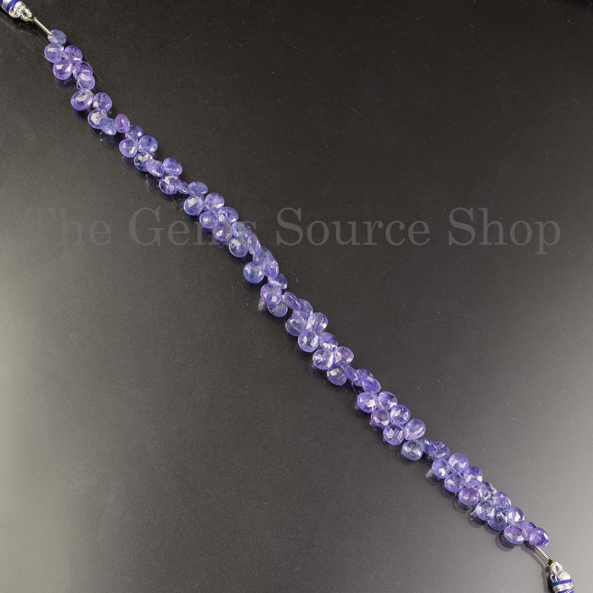 Natural Tanzanite Faceted Heart Shape Beads, Tanzanite Heart Briolette, Tanzanite Beads