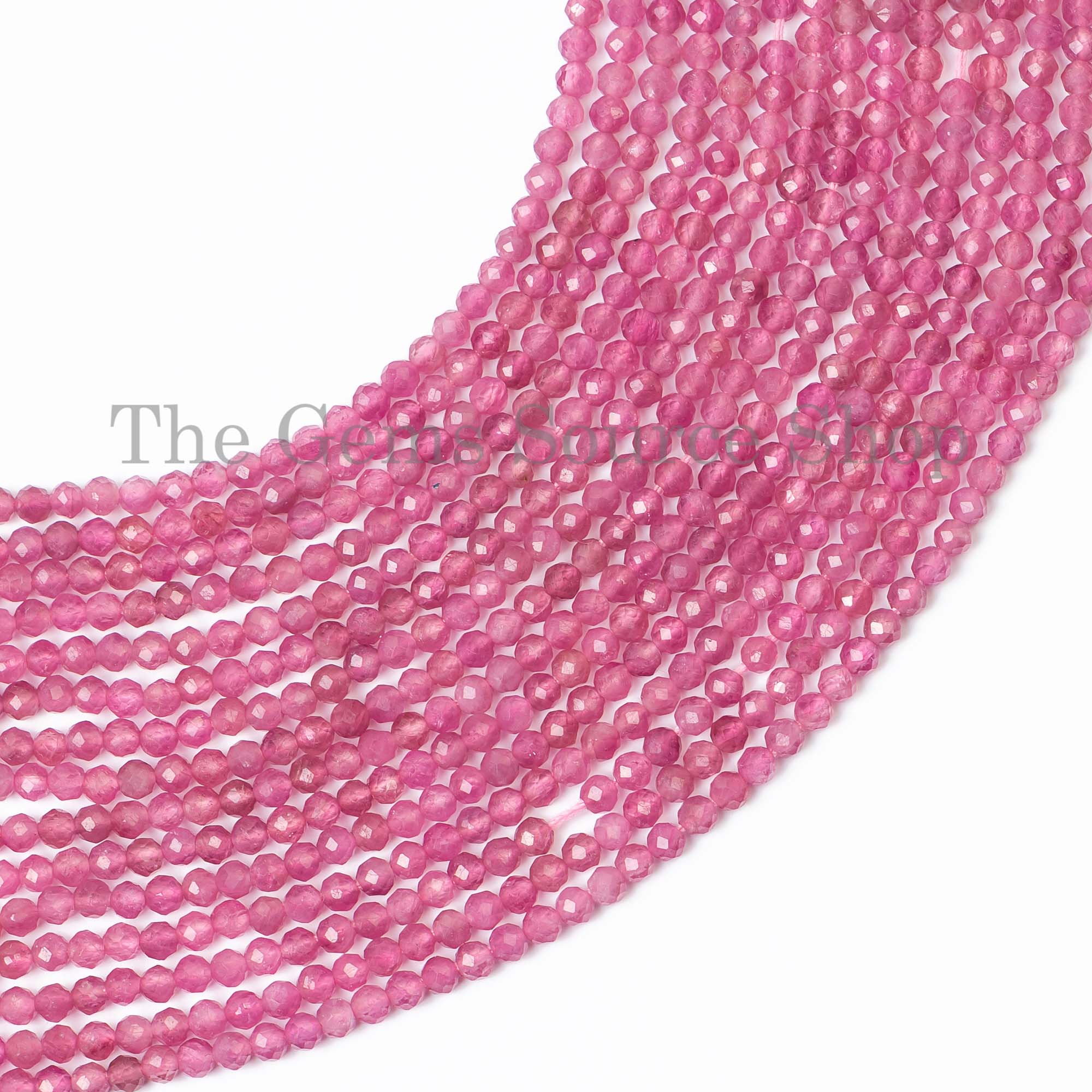 Pink Tourmaline Beads, Tourmaline Faceted Beads, Tourmaline Rondelle Shape Beads, Tourmaline Gemstone