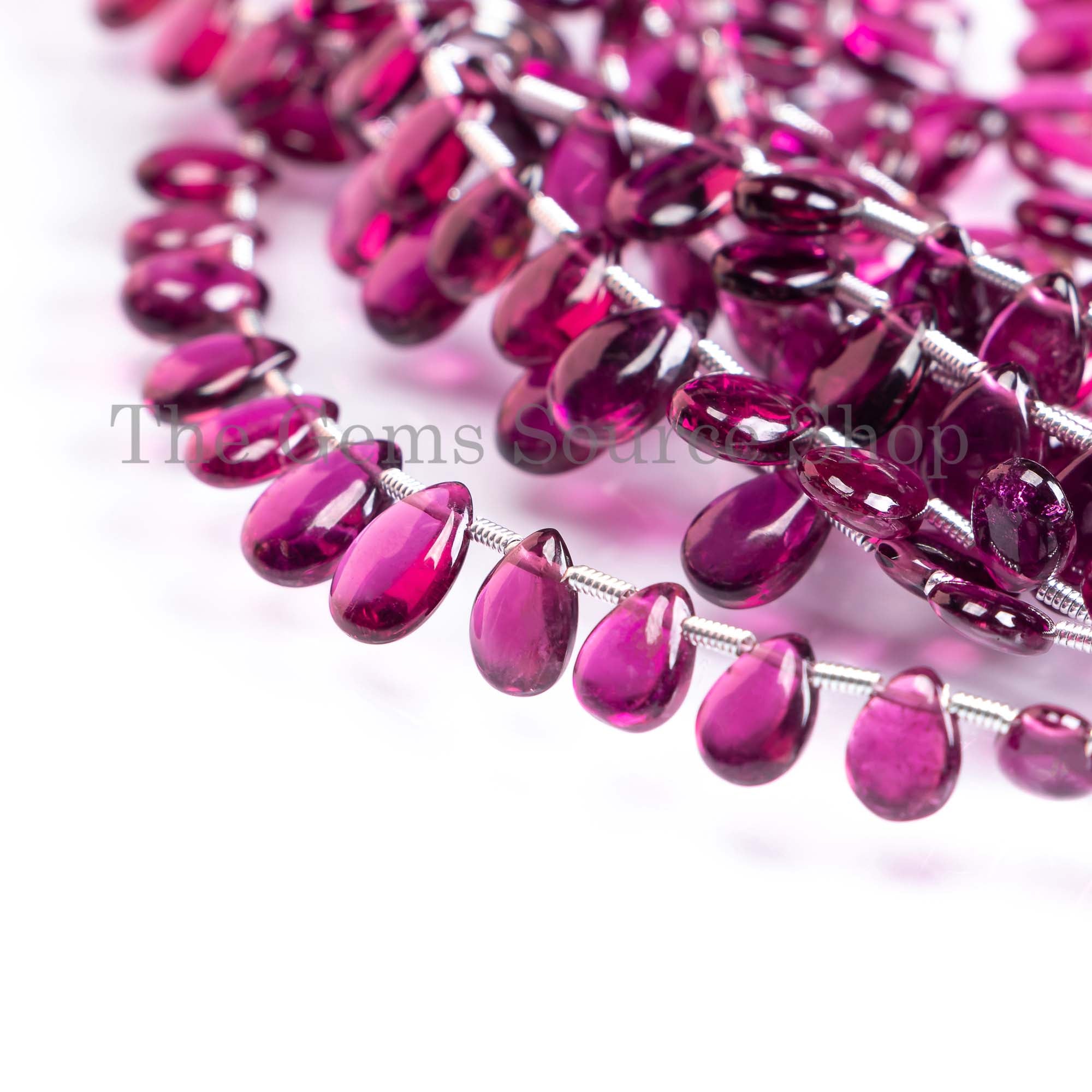 Top Quality Rubellite Tourmaline Beads, Rubellite Tourmaline Smooth Pear Shape Beads