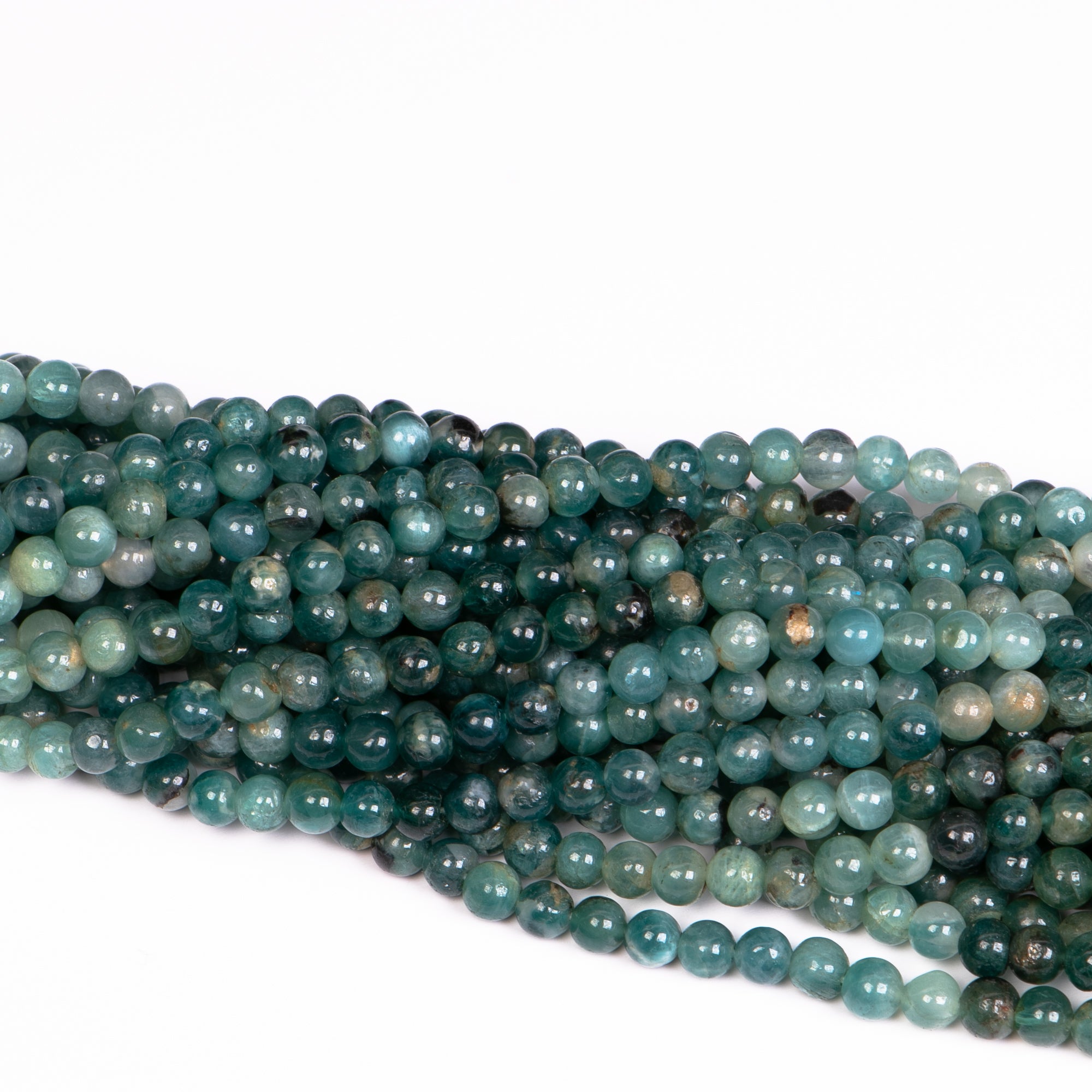 4-5 mm Grandidierite Smooth Round Beads, Loose Grandidierite Strand, Gemstone Beads