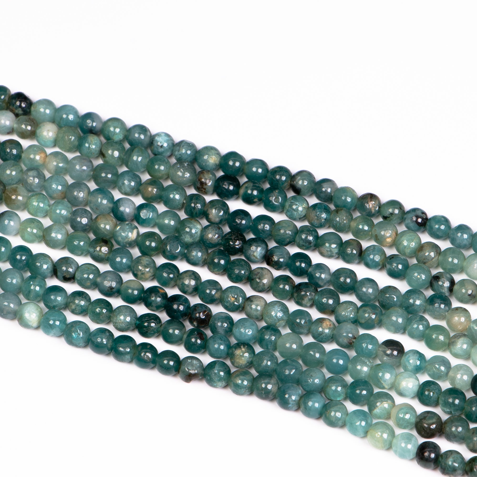 4-5 mm Grandidierite Smooth Round Beads, Loose Grandidierite Strand, Gemstone Beads