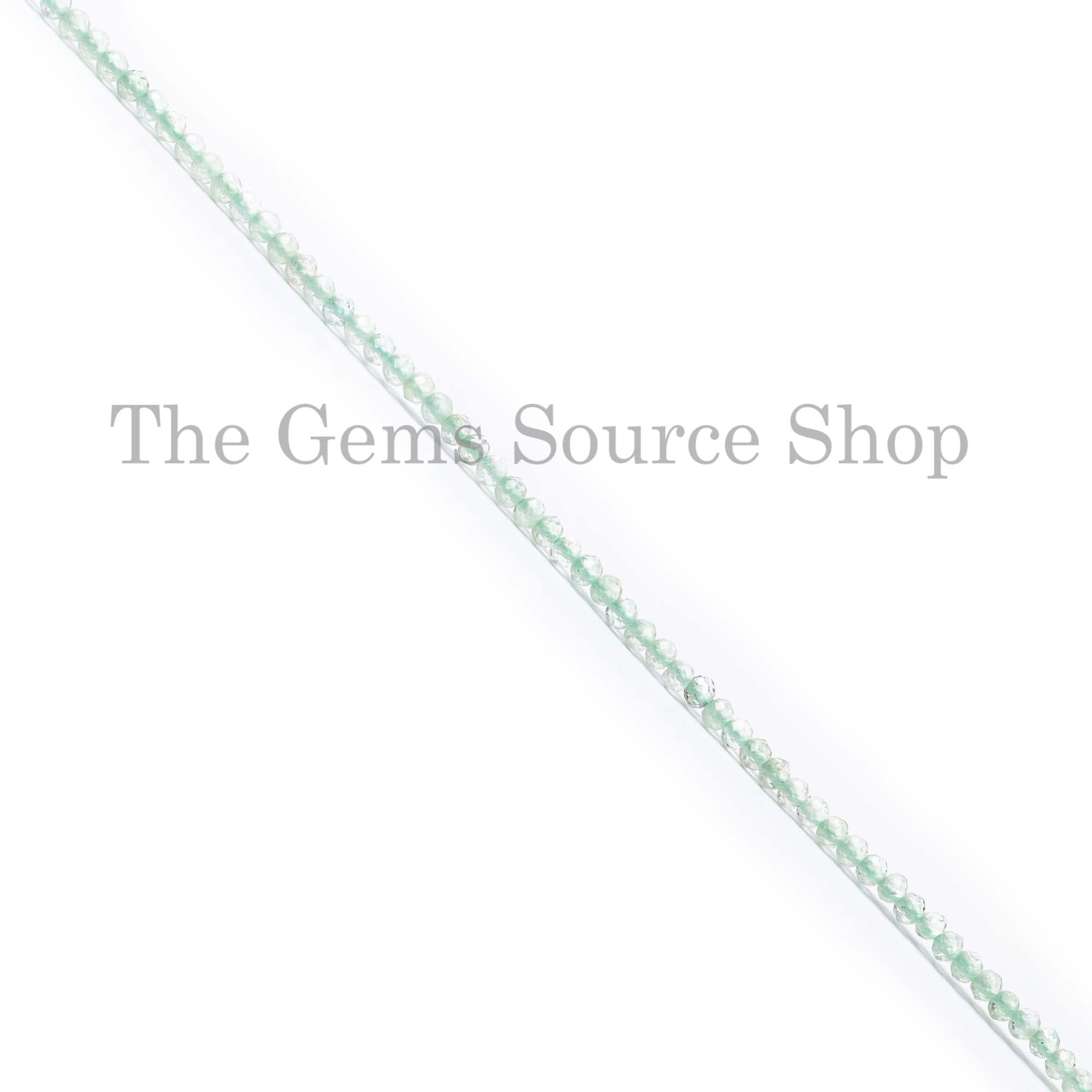Green Aquamarine Faceted Rondelle Beads, Aquamarine Gemstone Beads, Wholesale Beads