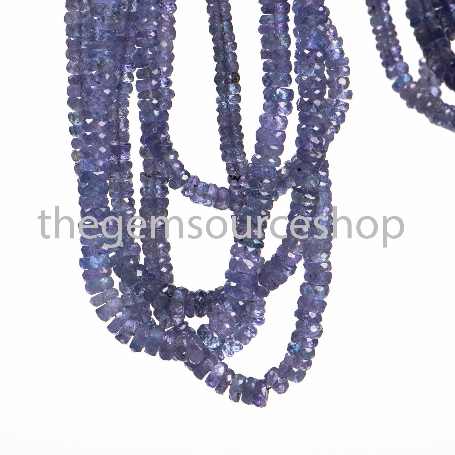 Natural Tanzanite Faceted Tyre Shape Briolette, Wholesale Gemstone Beads, Tanzanite Strand