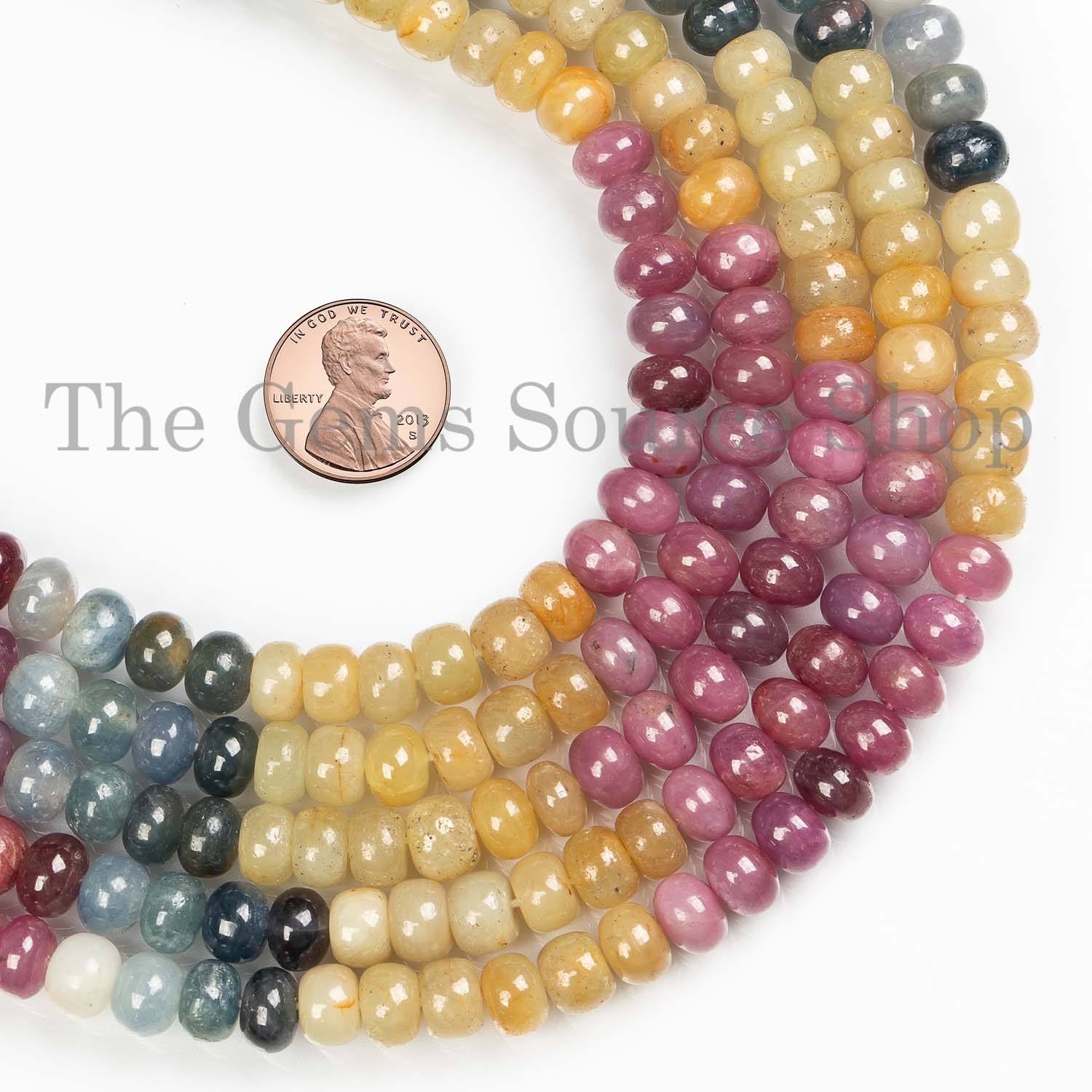 Multi Sapphire Beads, Multi Sapphire Rondelle Beads, Multi Sapphire Smooth Beads, Multi Sapphire Gemstone Beads