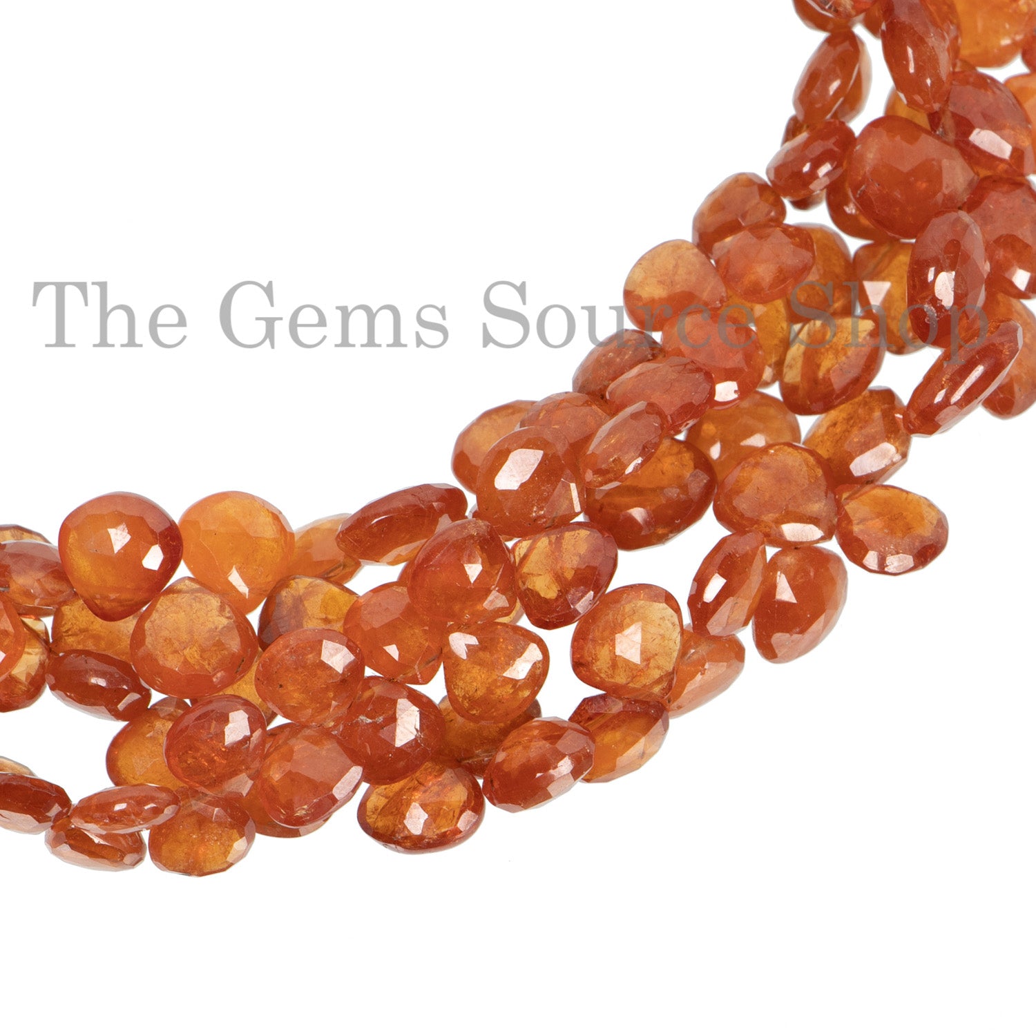 Natural Spessartine Garnet Beads