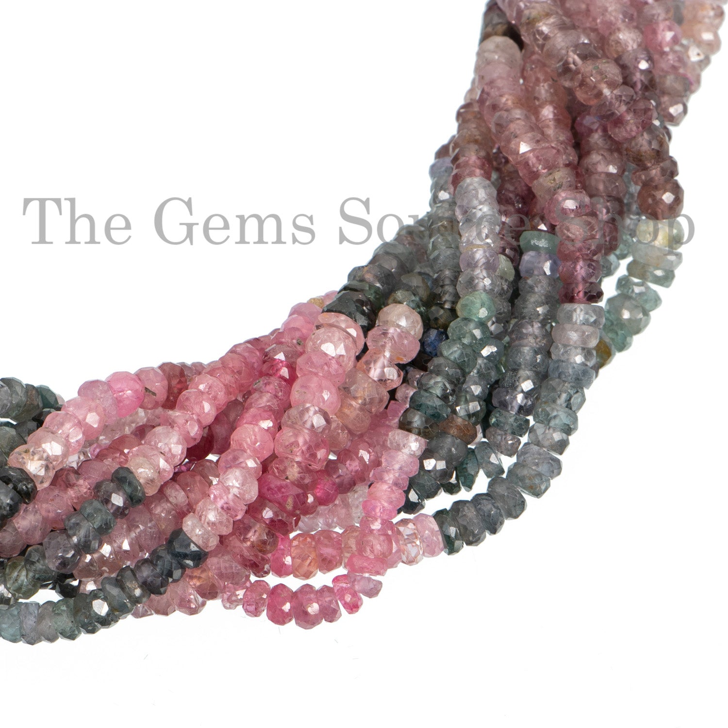Rare Burma Multi Spinel Faceted Rondelle Beads, Wholesale Gemstone Beads