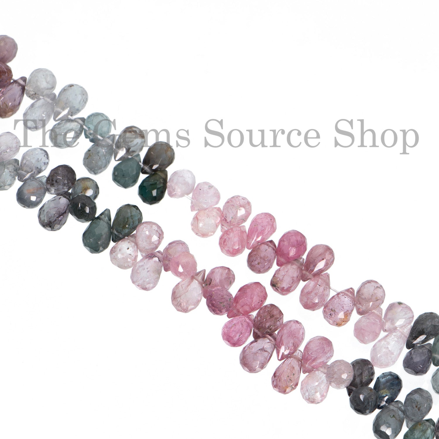 Rare Burma Multi Spinel Faceted Drop Beads, Tear Drop Briolette, Gemstone Wholesale Bead